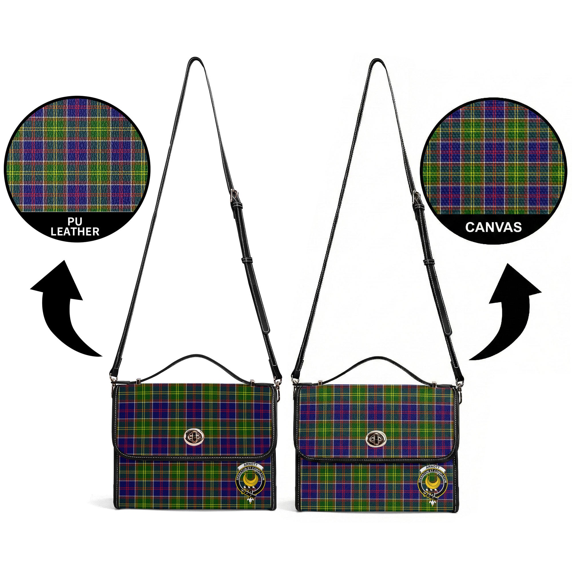 Arnott Tartan Crest Satchel Bag
