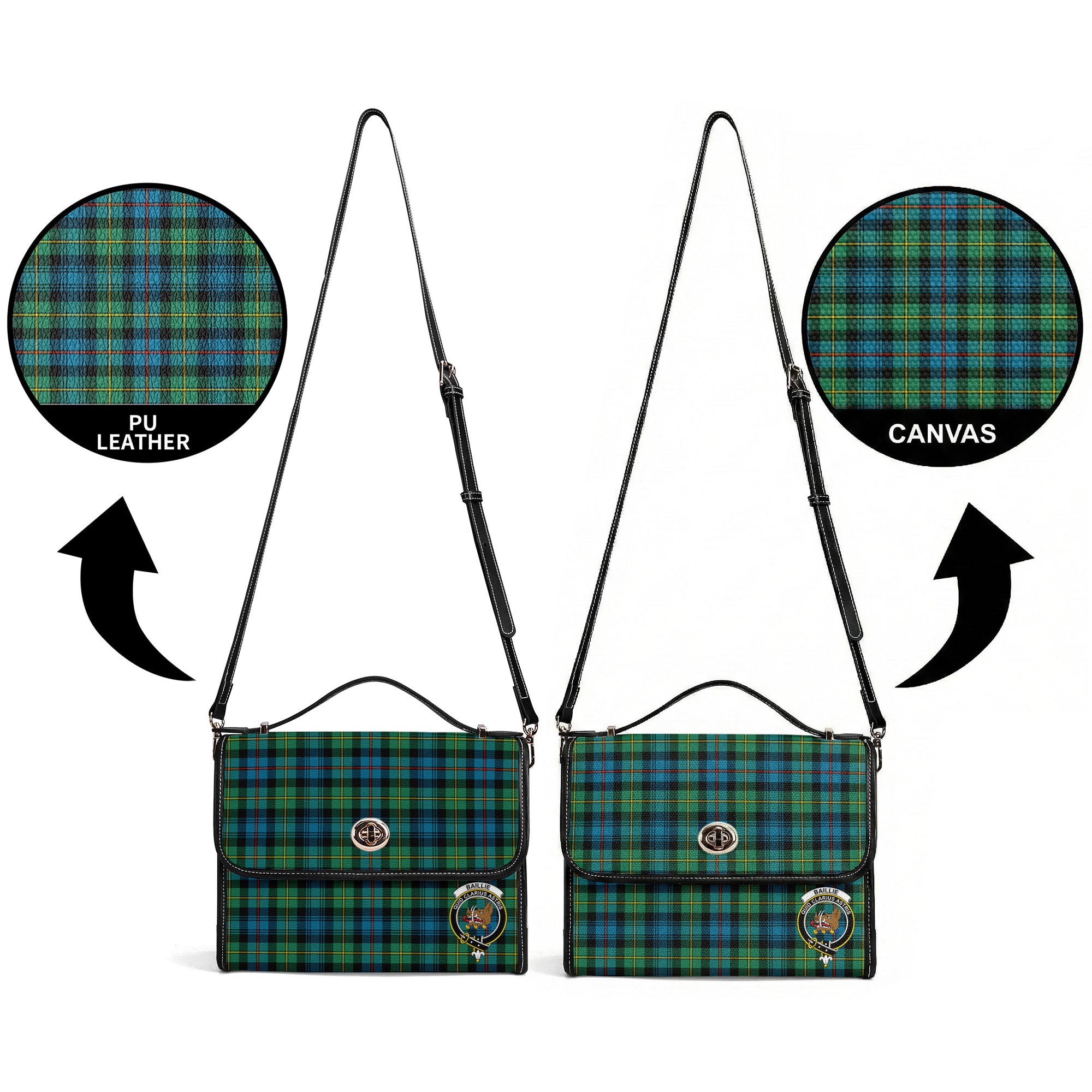 Baillie Ancient Tartan Crest Satchel Bag