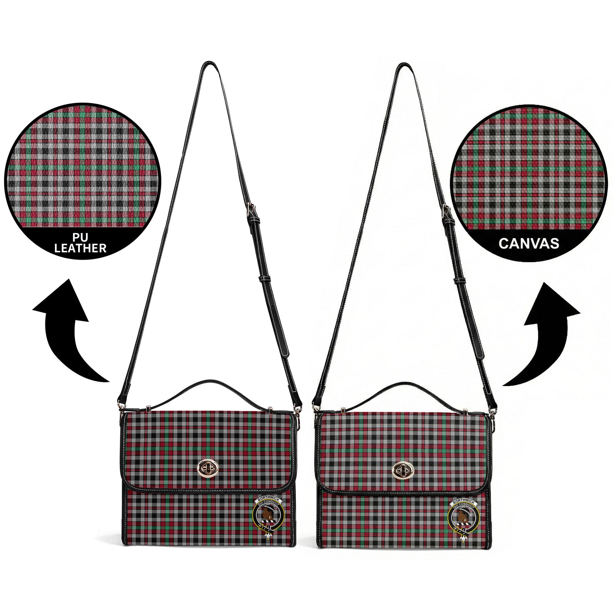 Borthwick Ancient Tartan Crest Satchel Bag