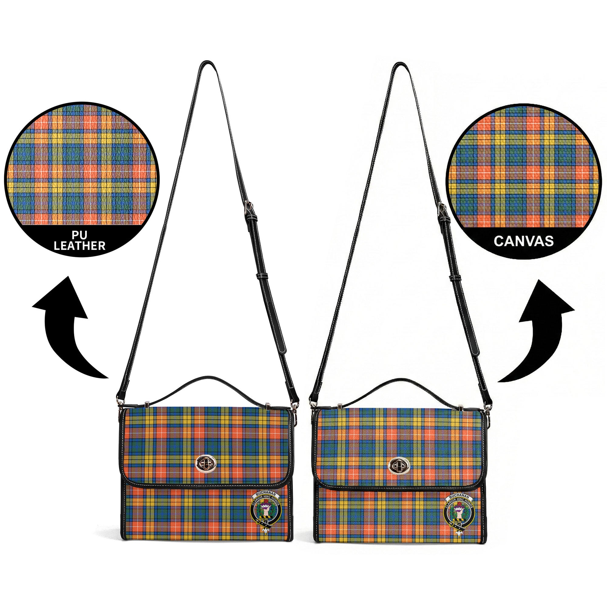 Buchanan Ancient Tartan Crest Satchel Bag