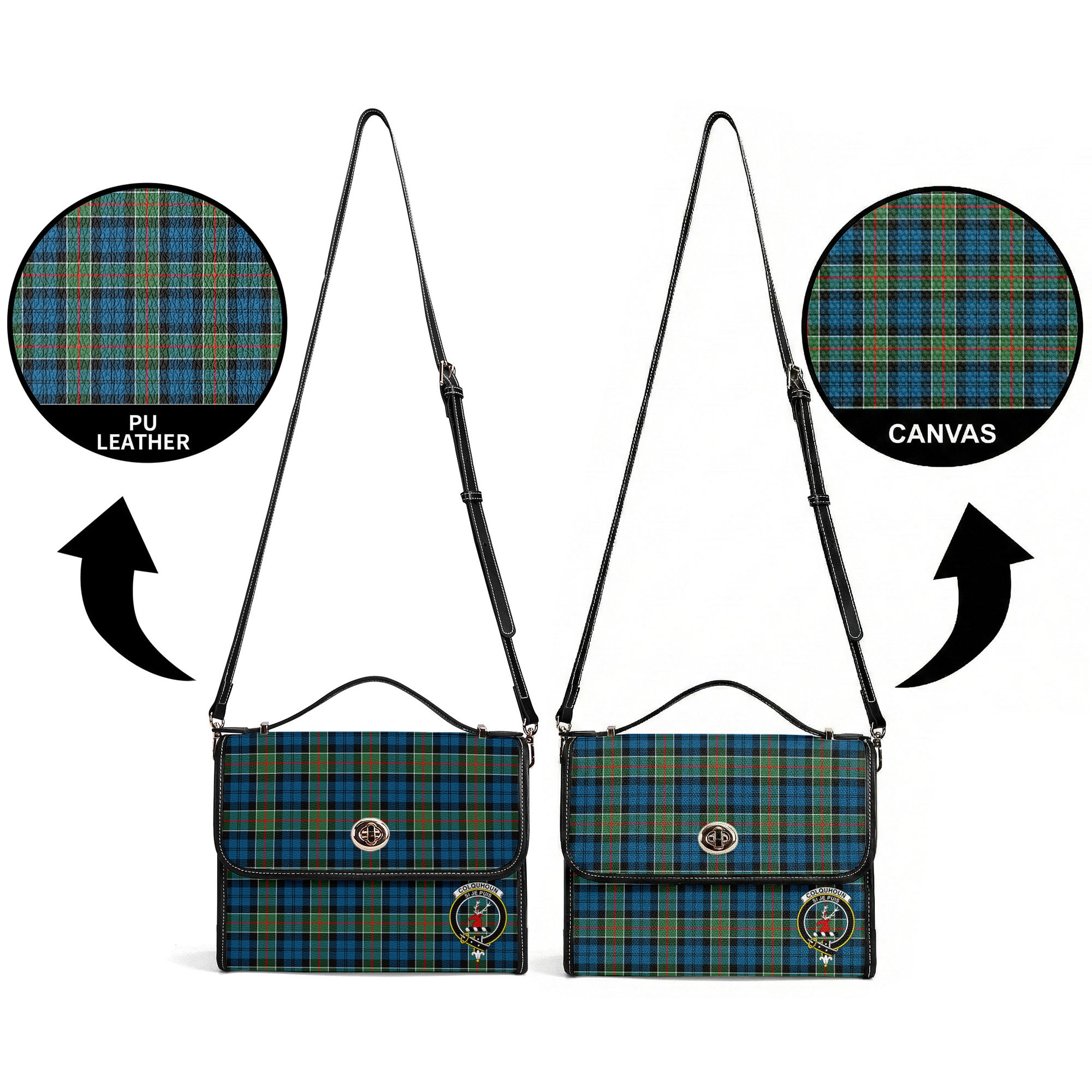 Colquhoun Ancient Tartan Crest Satchel Bag