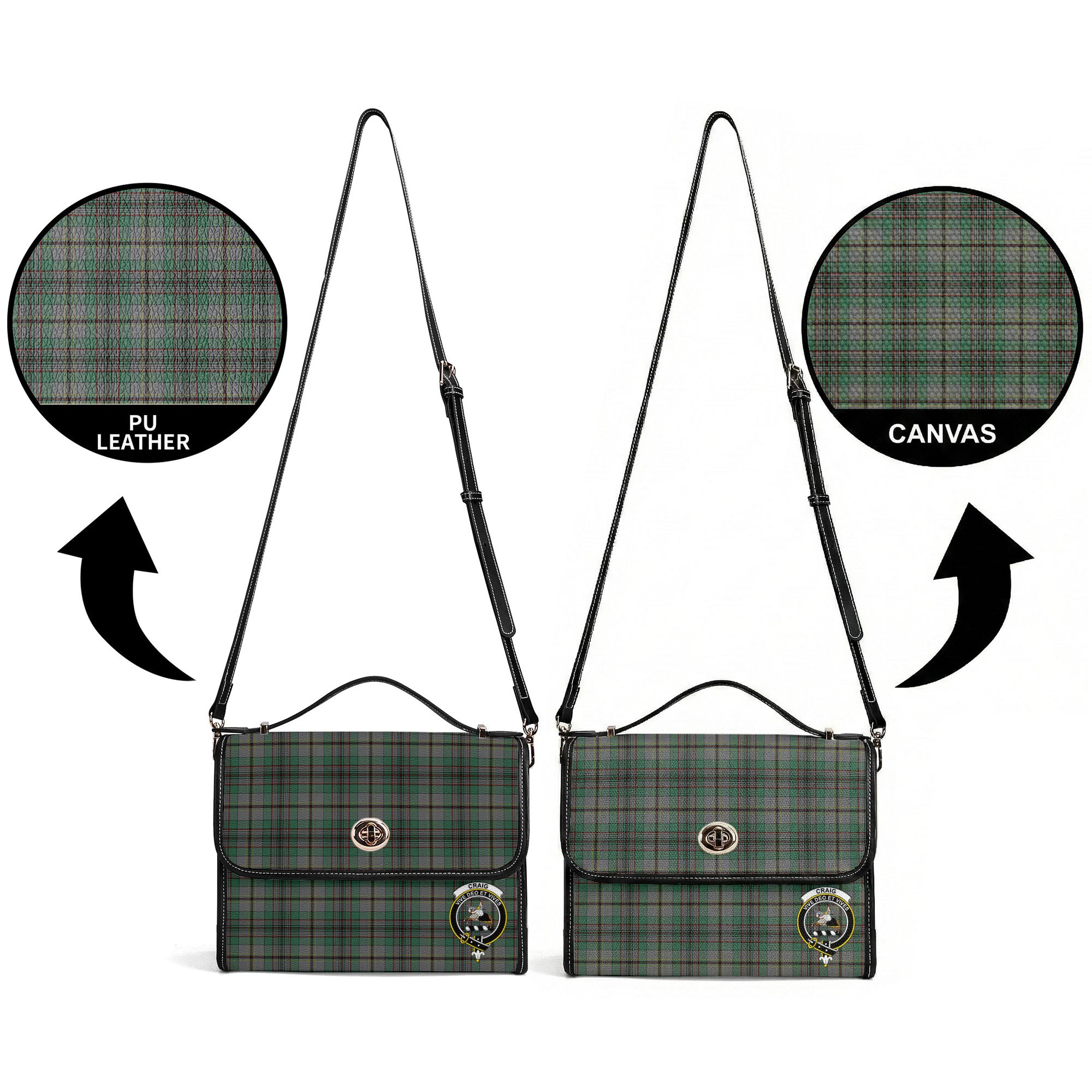 Craig Tartan Crest Satchel Bag