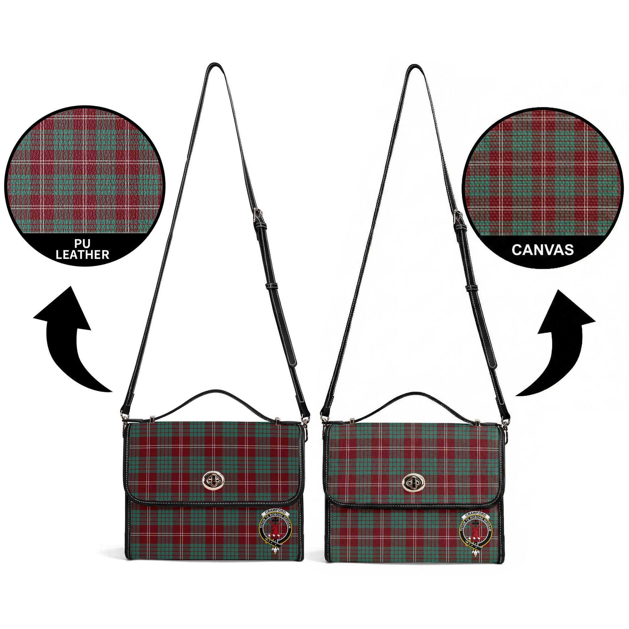 Crawford Modern Tartan Crest Satchel Bag