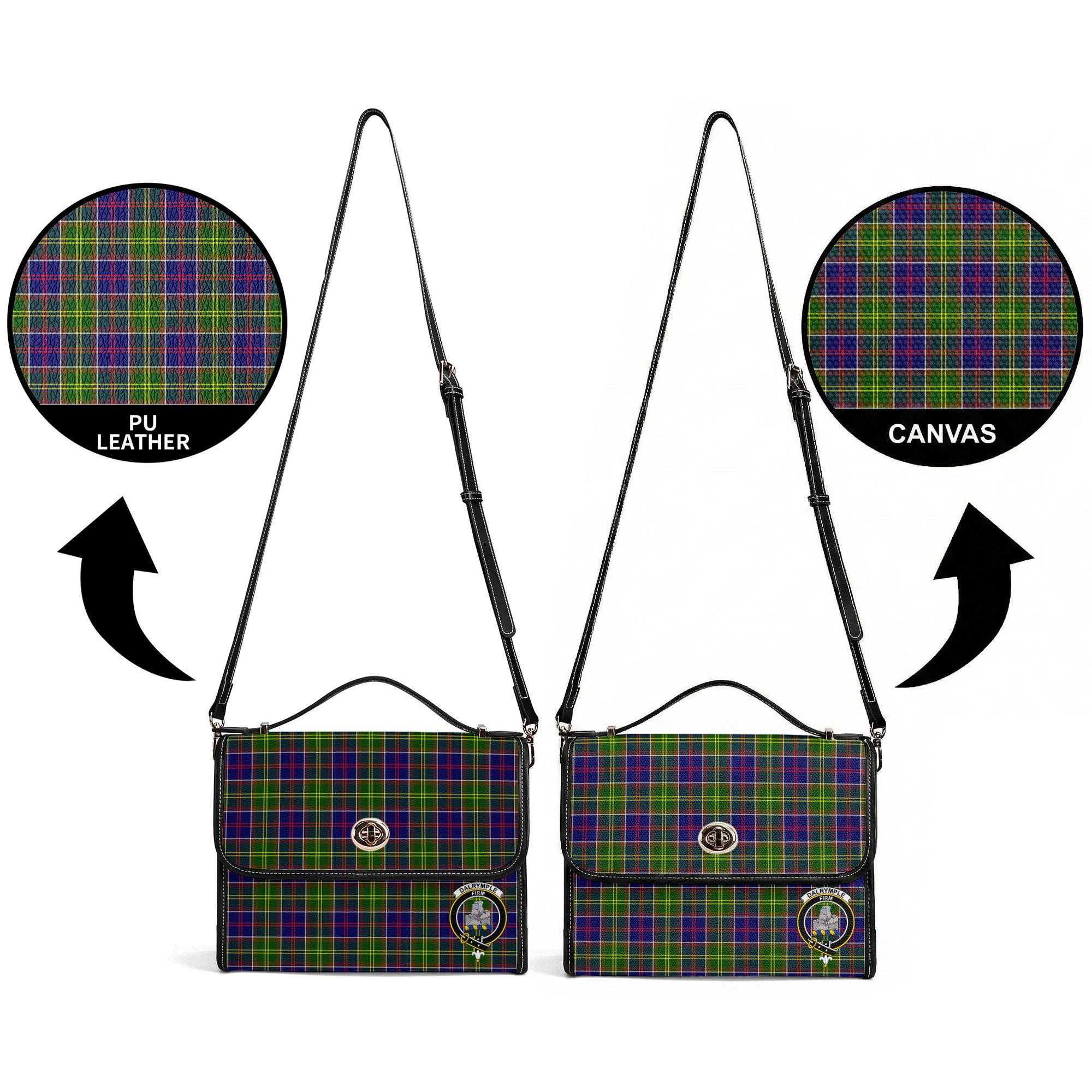 Dalrymple Tartan Crest Satchel Bag