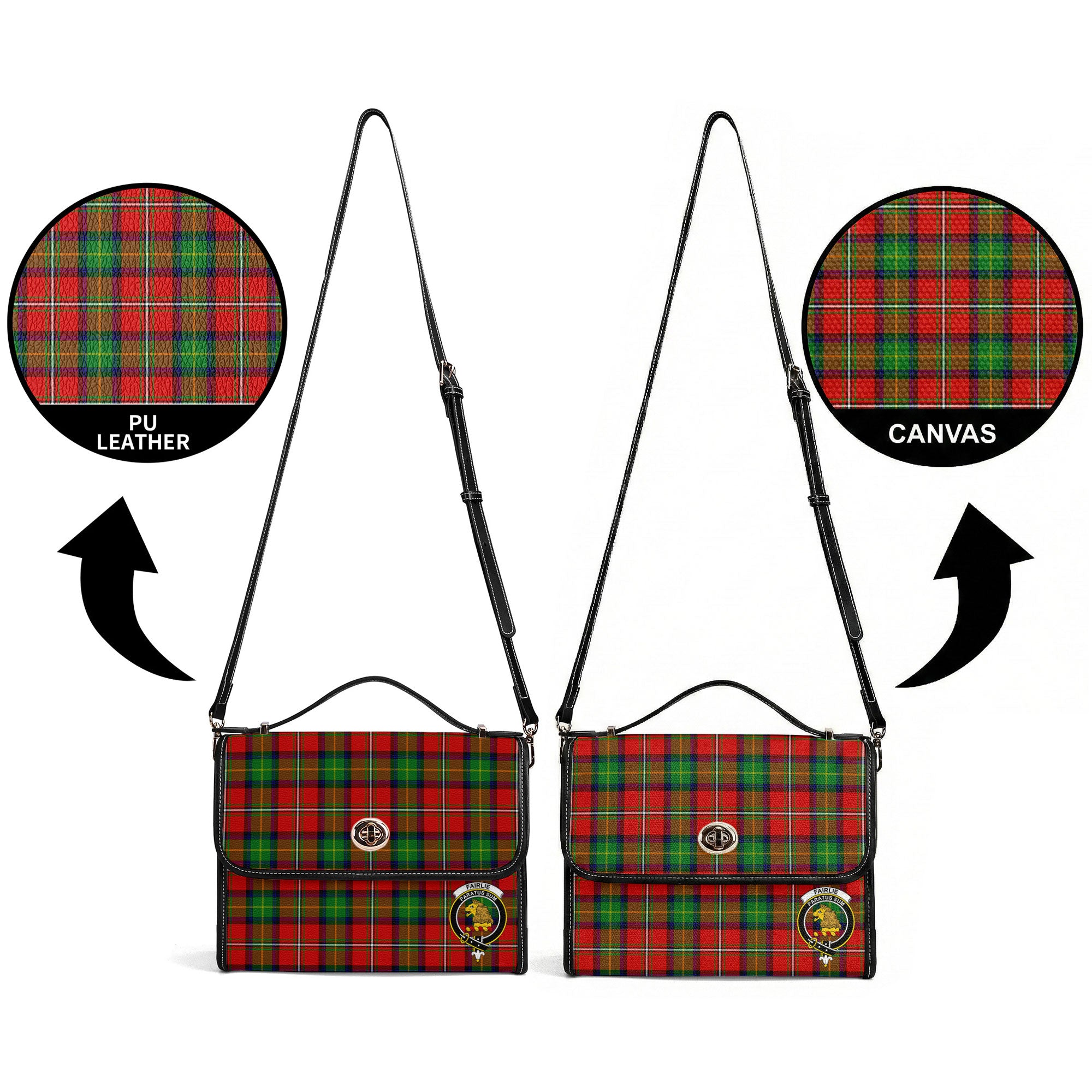 Fairlie Tartan Crest Satchel Bag