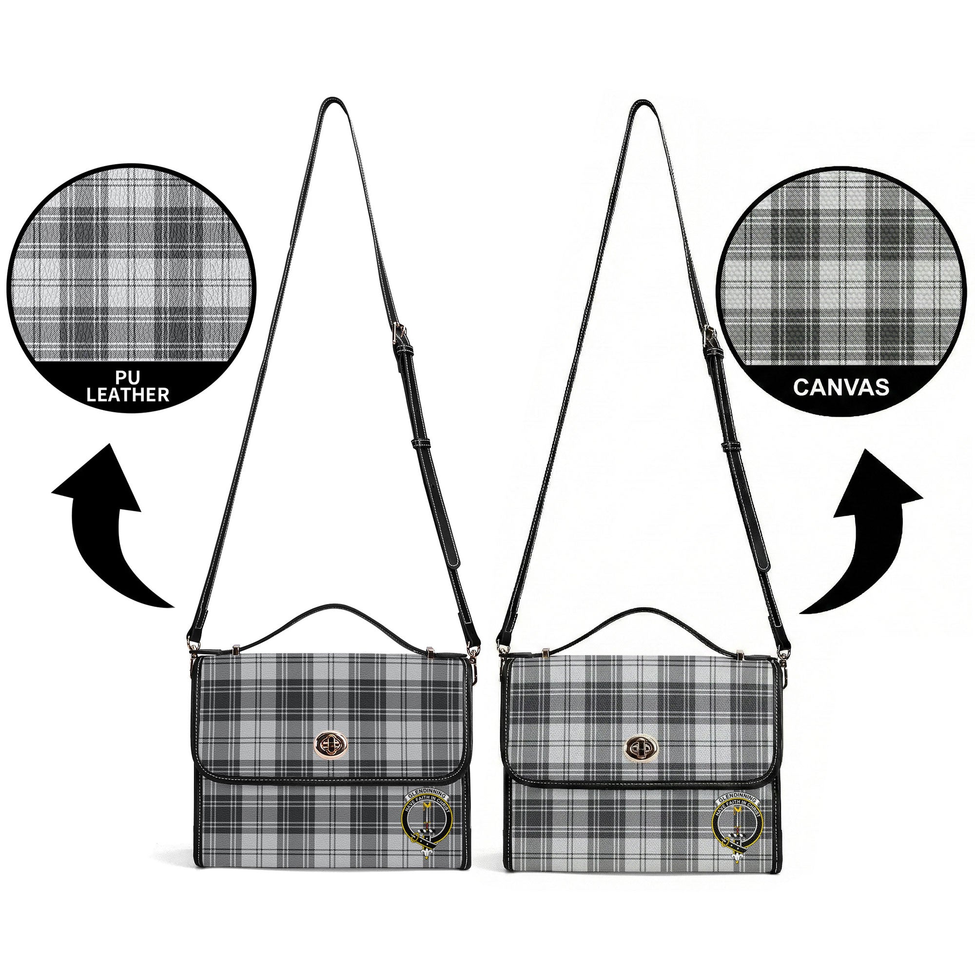 Glendinning Tartan Crest Satchel Bag