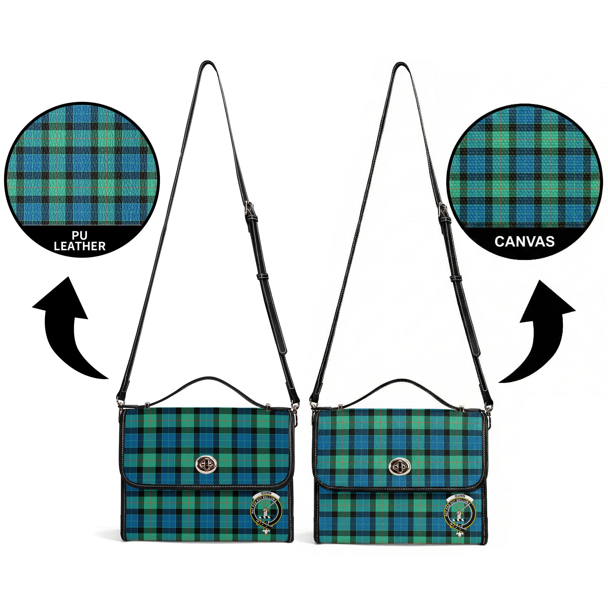 Gunn Ancient Tartan Crest Satchel Bag