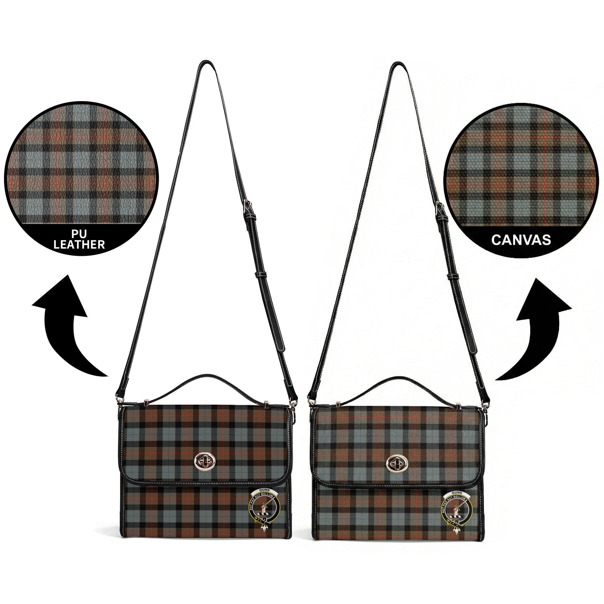 Gunn Weathered Tartan Crest Satchel Bag