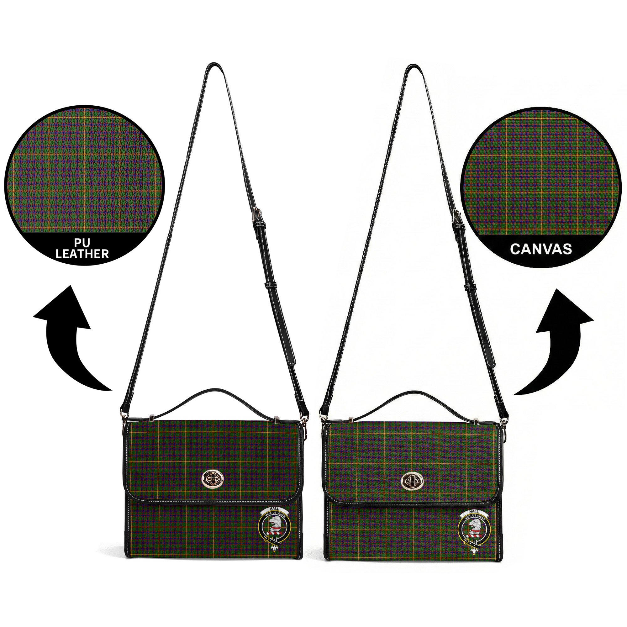 Hall Tartan Crest Satchel Bag