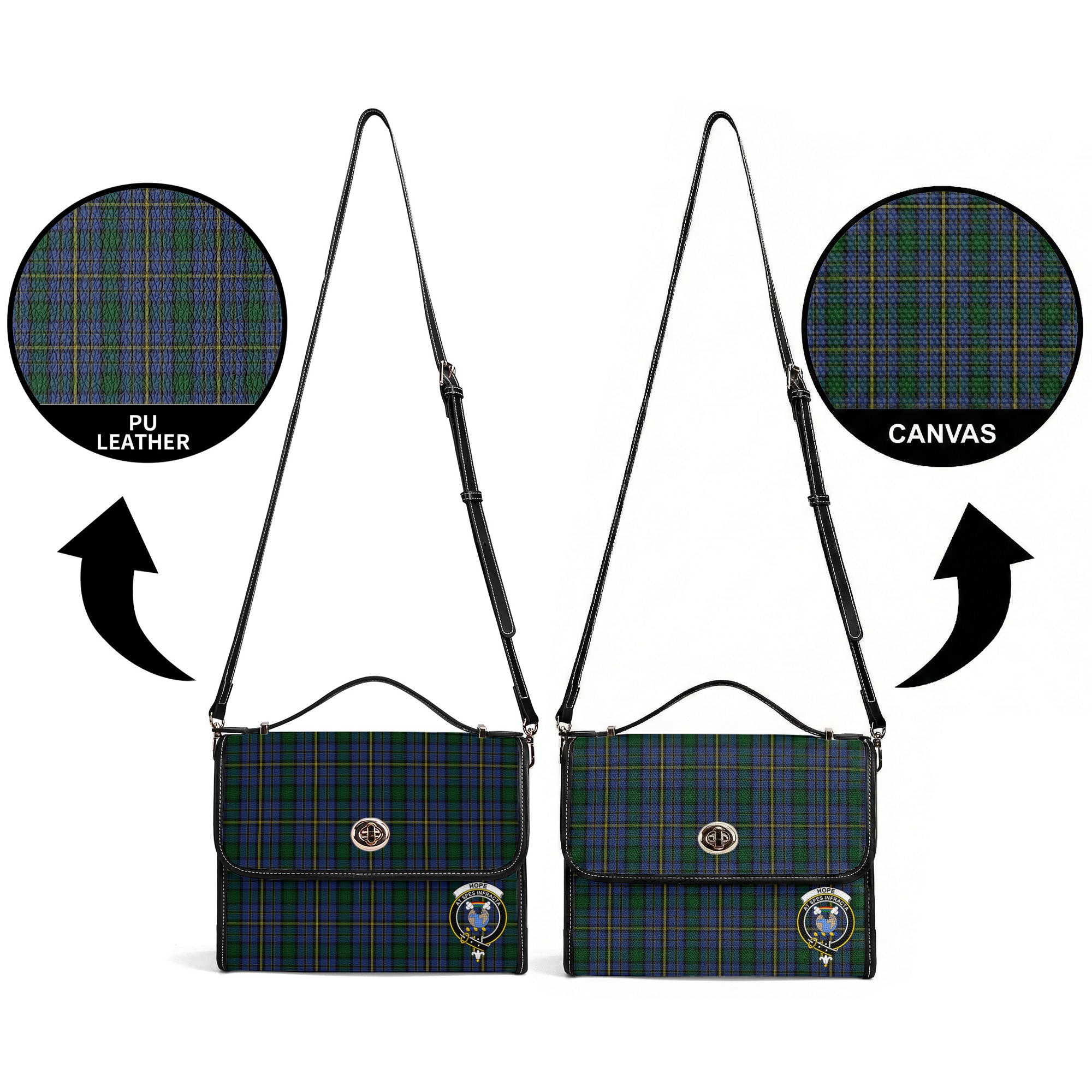Hope Tartan Crest Satchel Bag