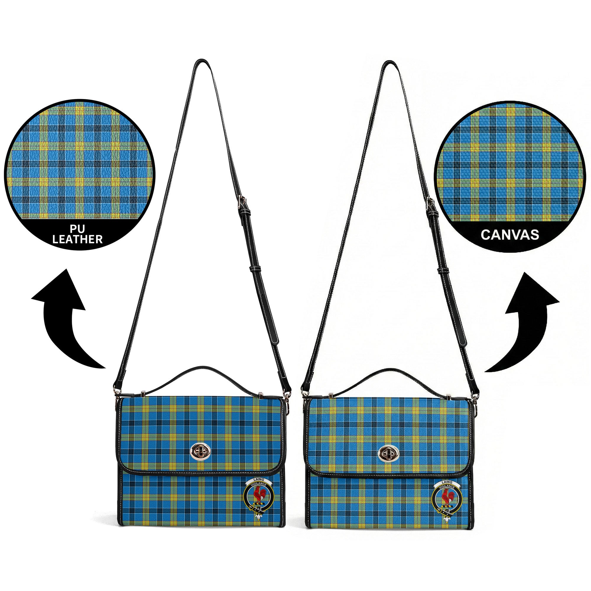 Laing Tartan Crest Satchel Bag