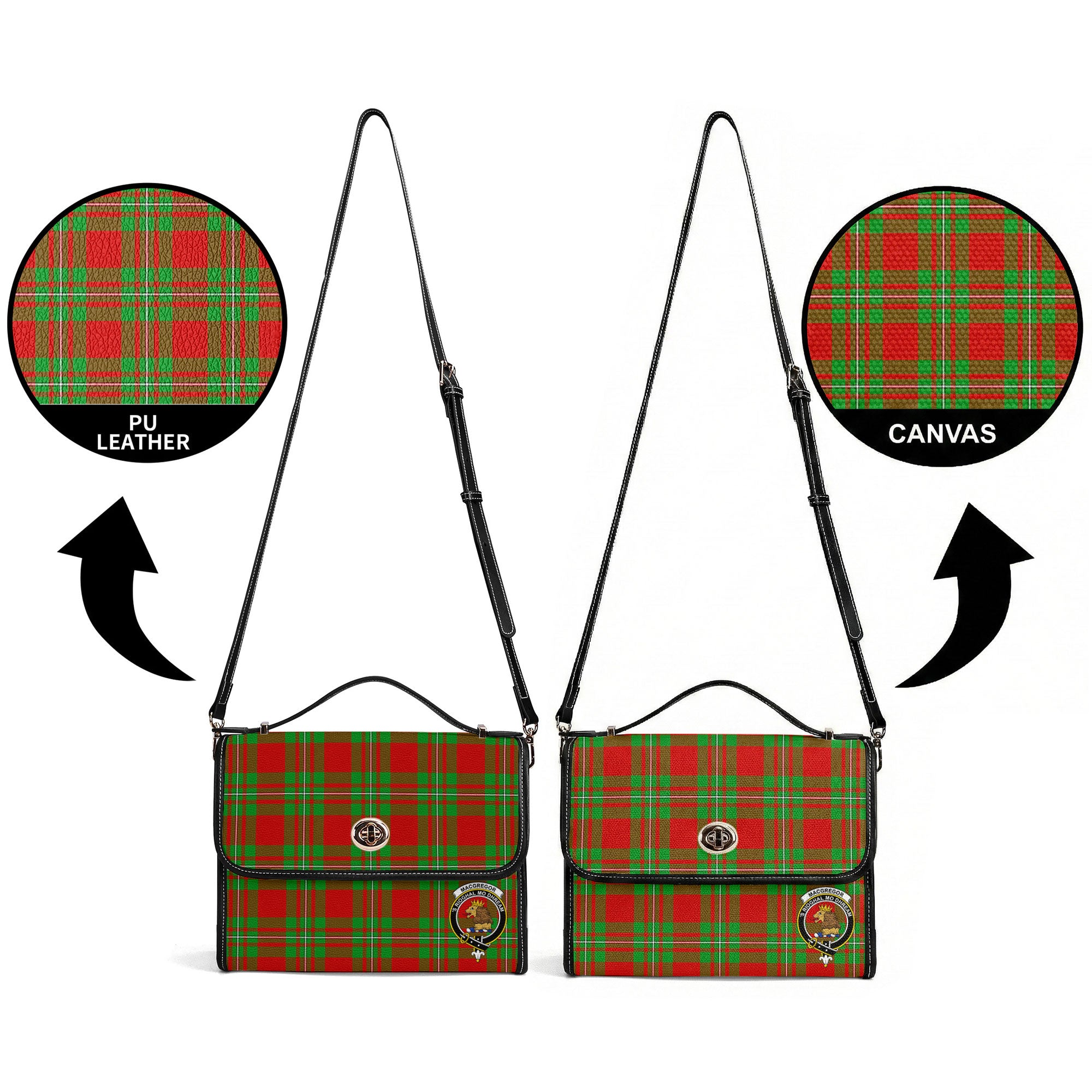 MacGregor Modern Tartan Crest Satchel Bag