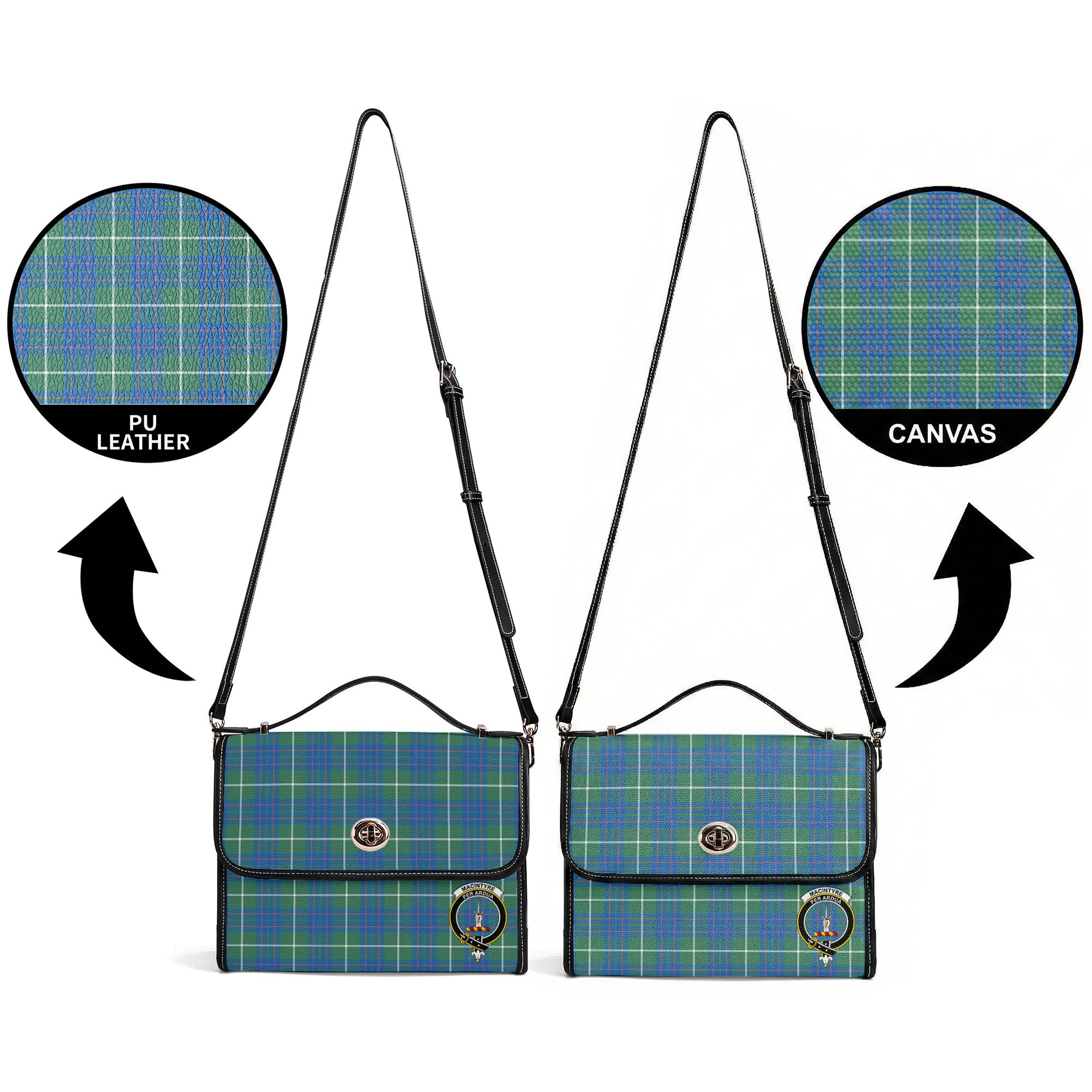 MacIntyre Hunting Ancient Tartan Crest Satchel Bag