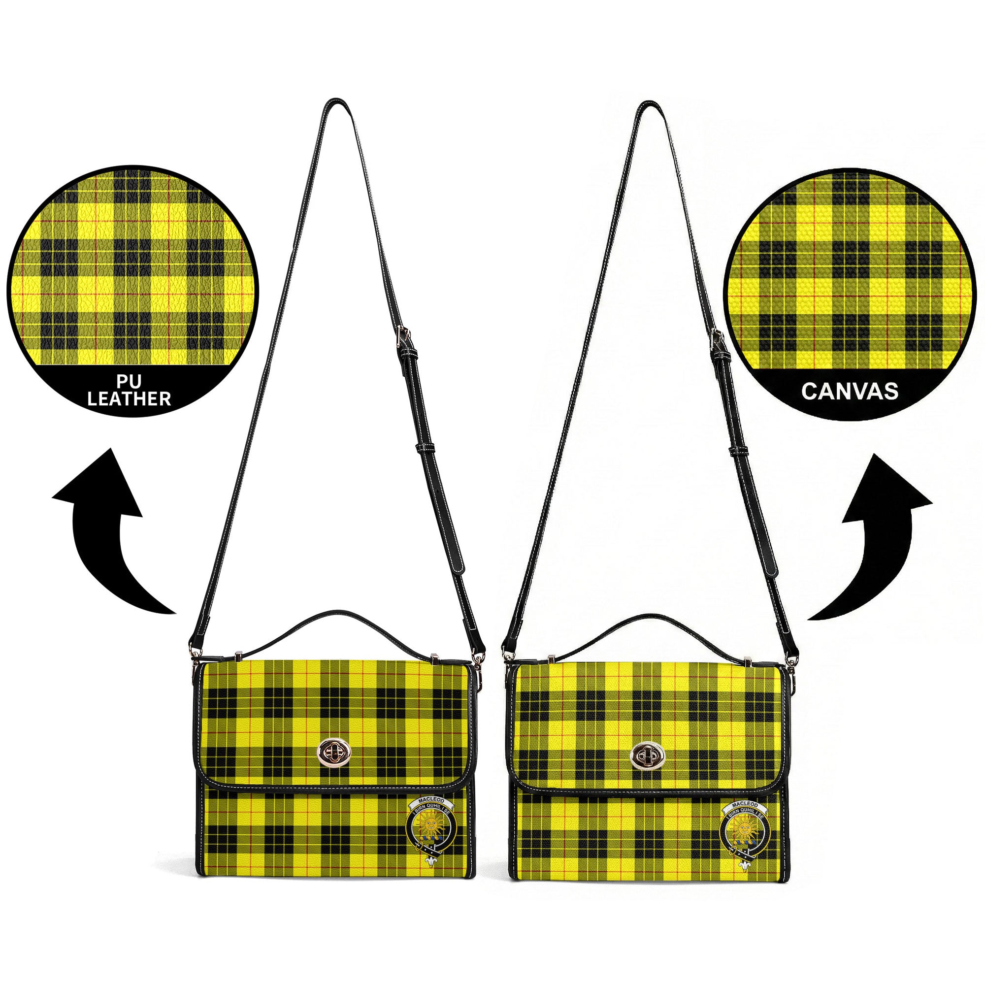 MacLeod of Lewis Modern Tartan Crest Satchel Bag