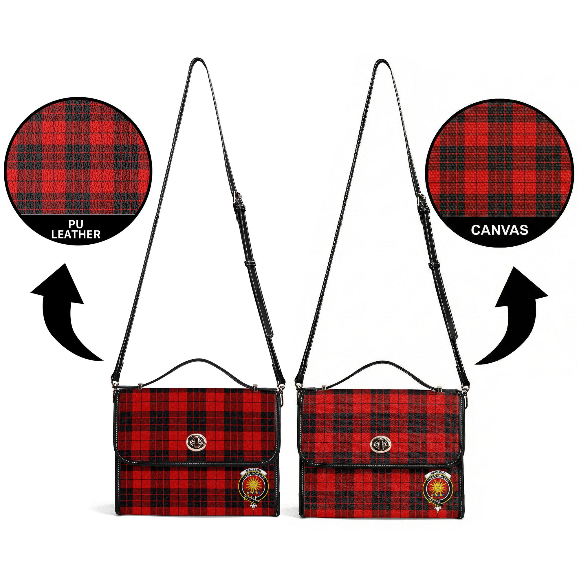MacLeod of Raasay Tartan Crest Satchel Bag