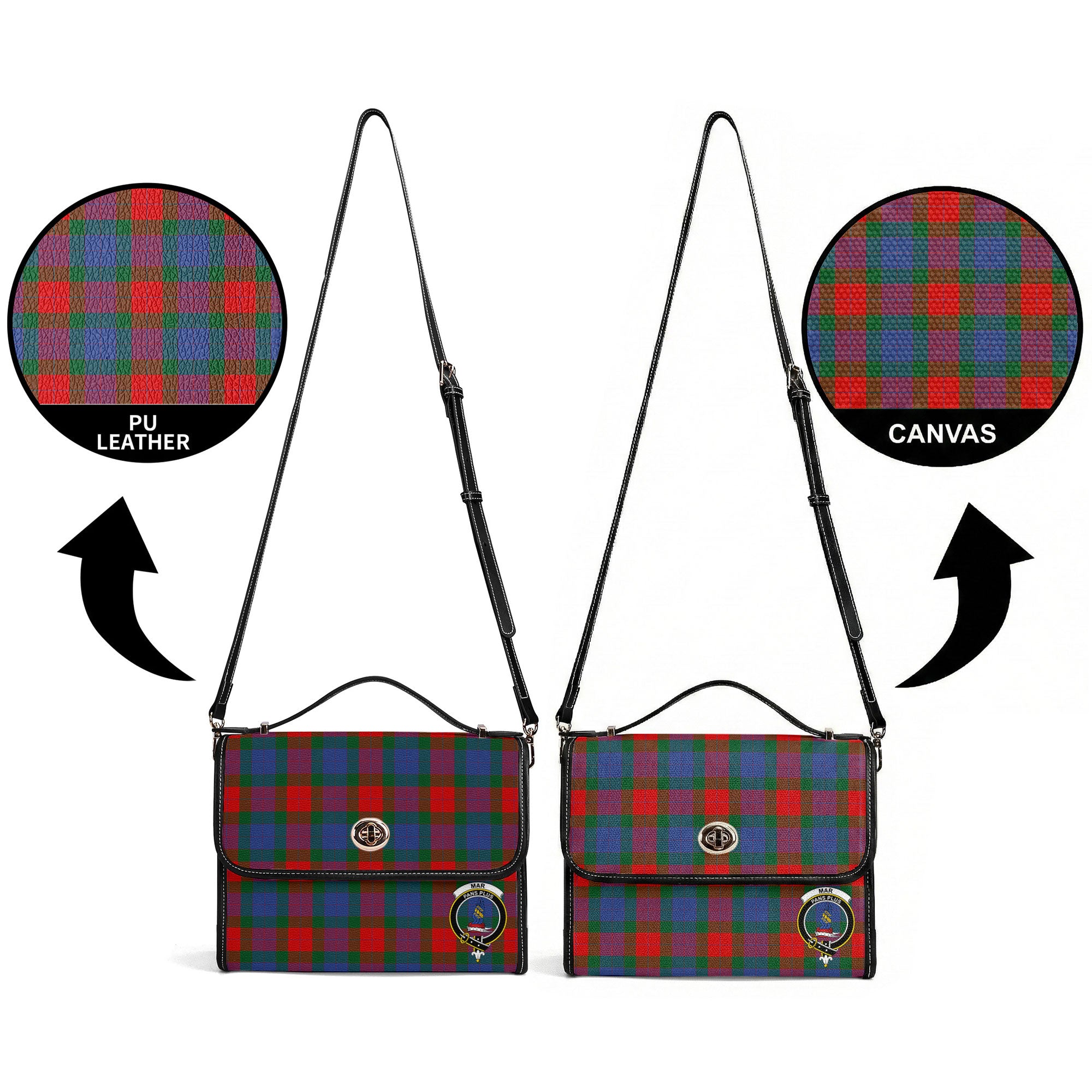 Mar Tartan Crest Satchel Bag