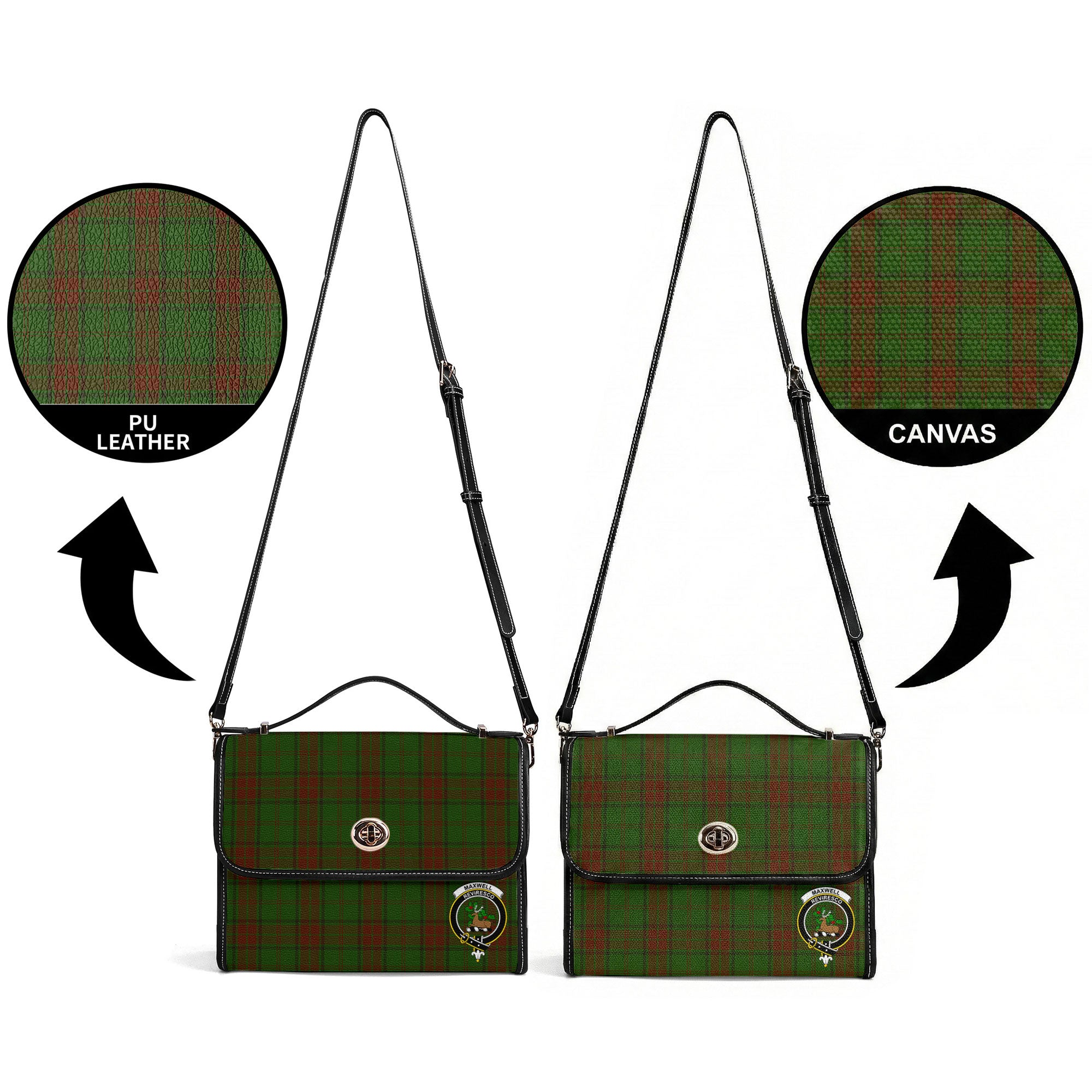 Maxwell Hunting Tartan Crest Satchel Bag