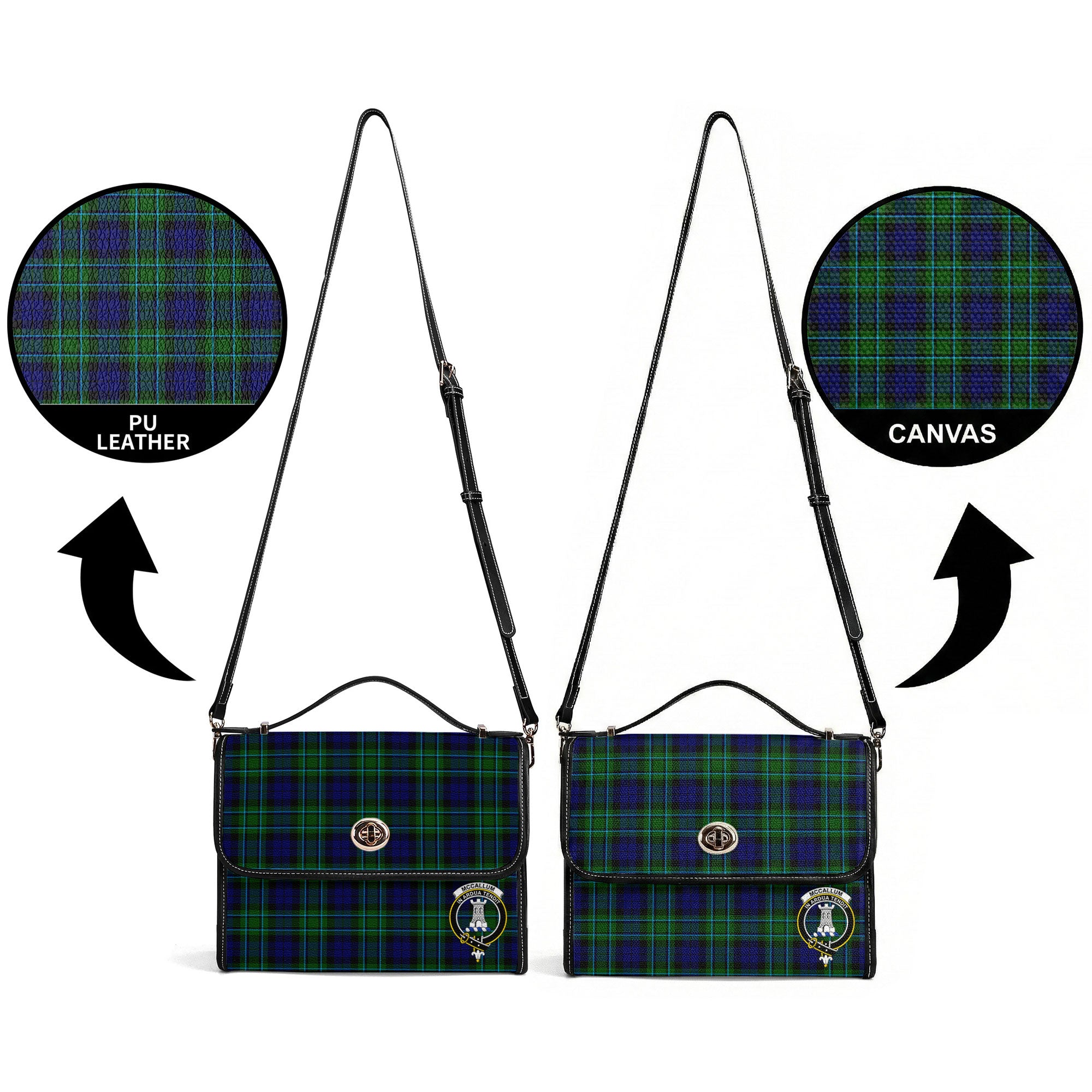 McCallum Modern Tartan Crest Satchel Bag