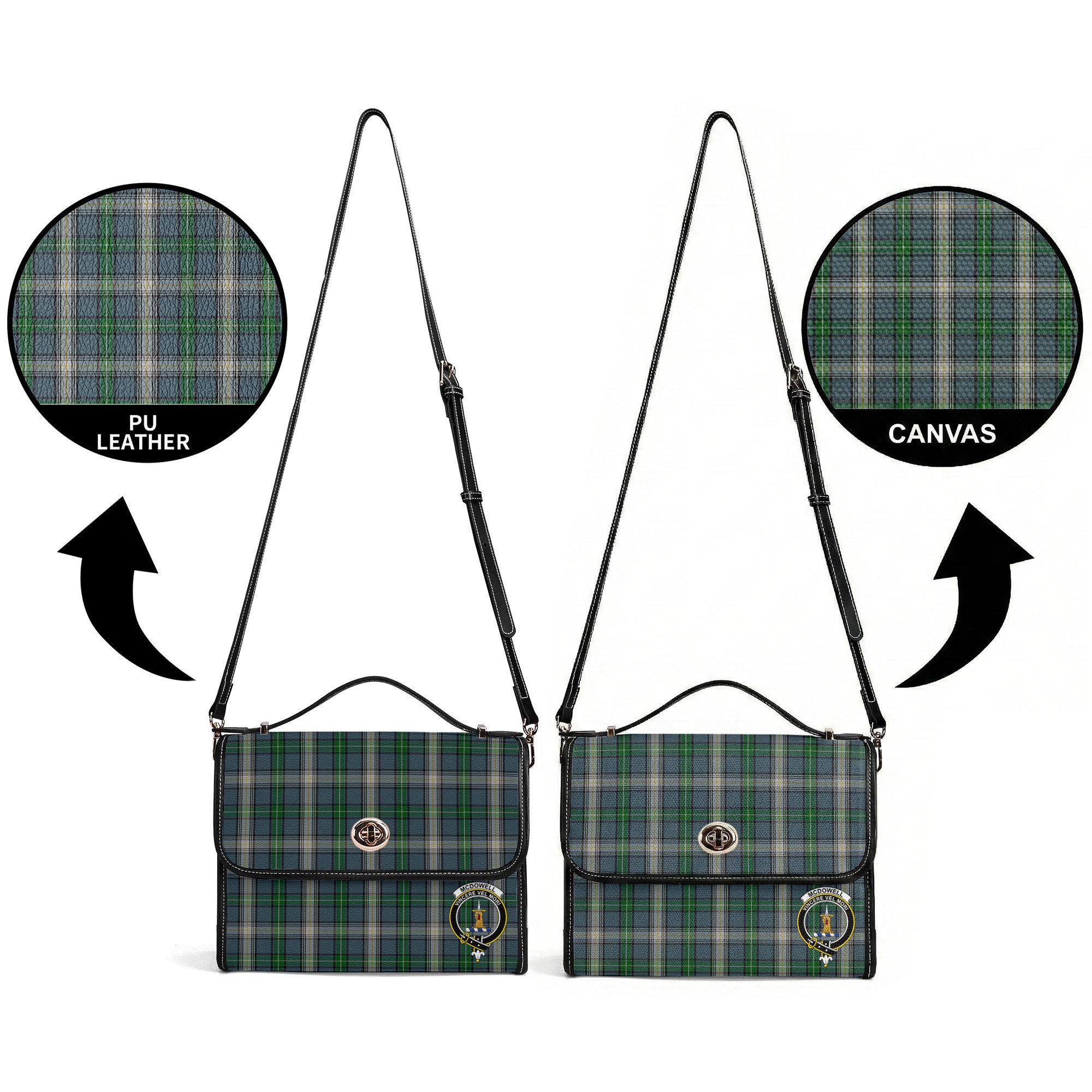 McDowell (MacDowell) Tartan Crest Satchel Bag
