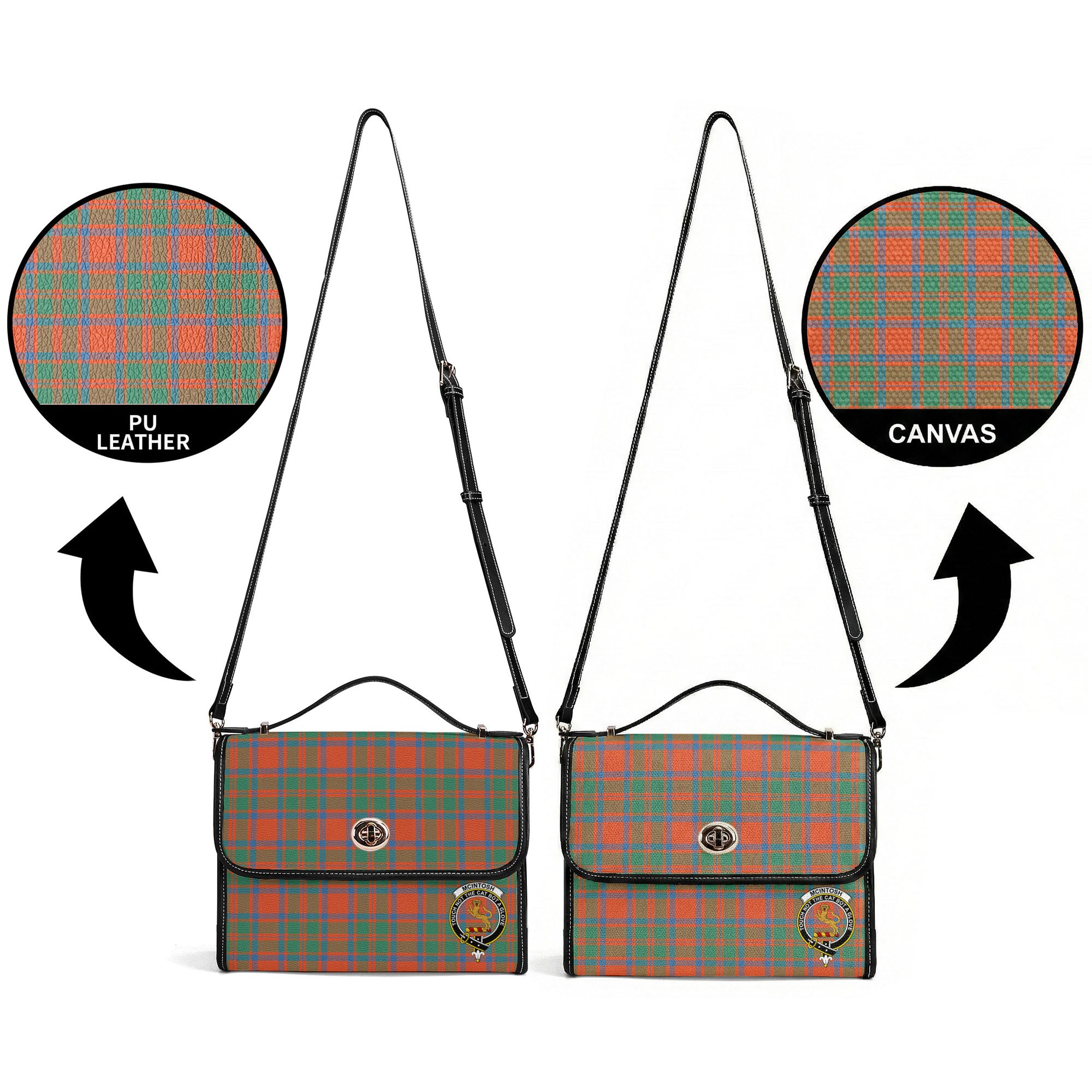 McIntosh Ancient Tartan Crest Satchel Bag