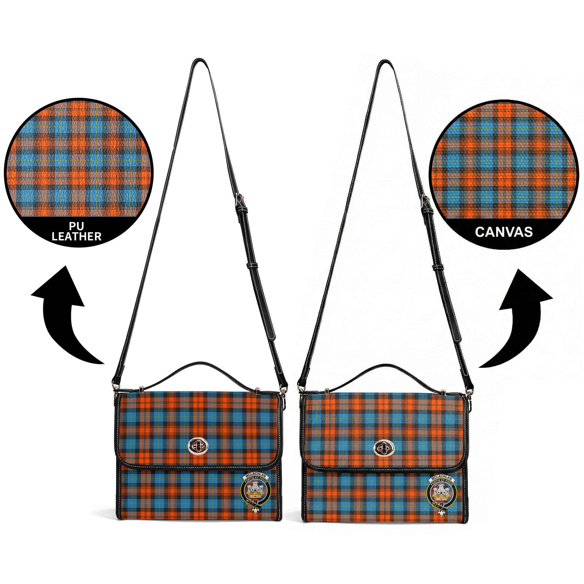 McLachlan Ancient Tartan Crest Satchel Bag