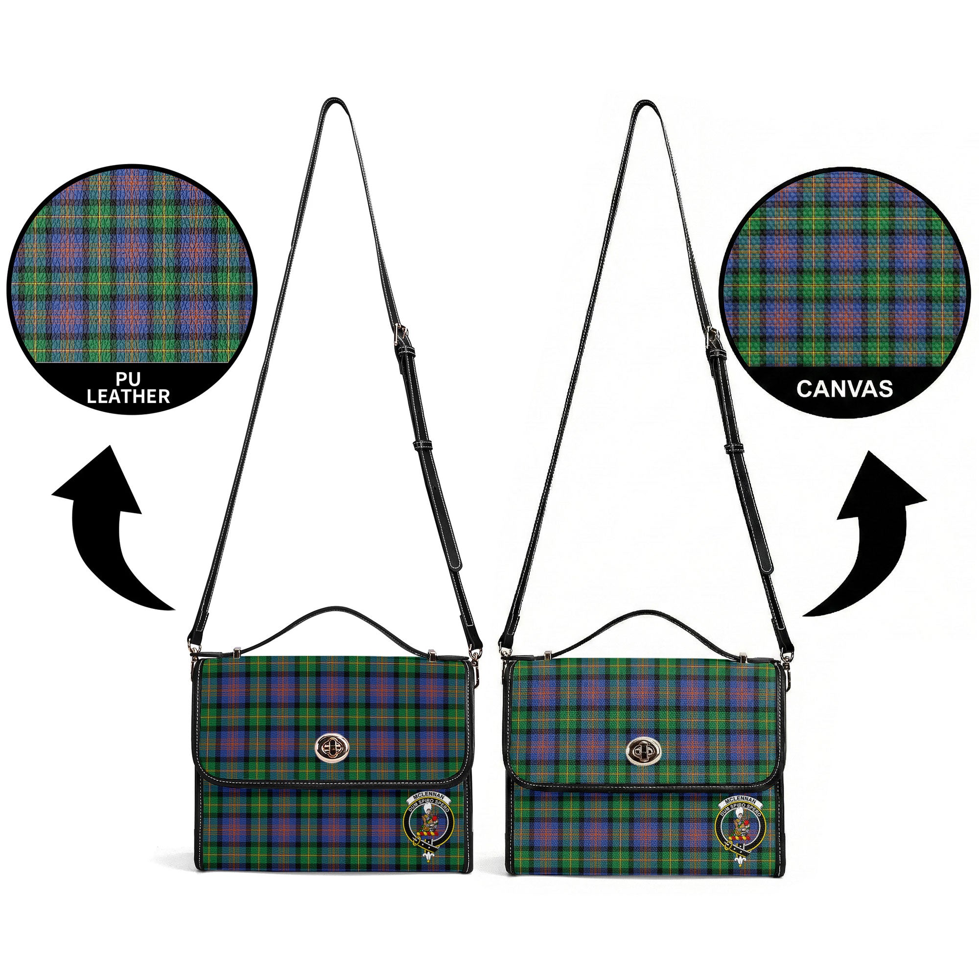 McLennan Ancient Tartan Crest Satchel Bag