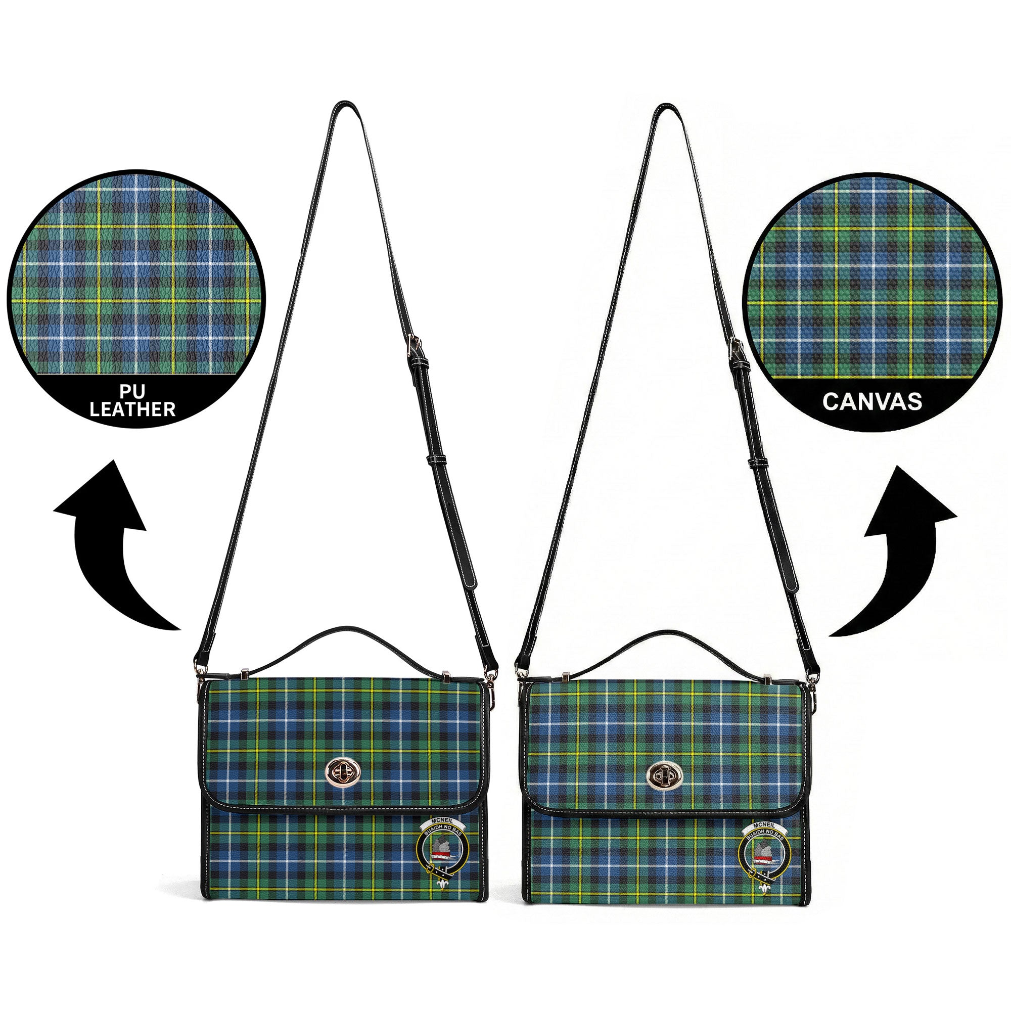 McNeil of Barra Ancient Tartan Crest Satchel Bag