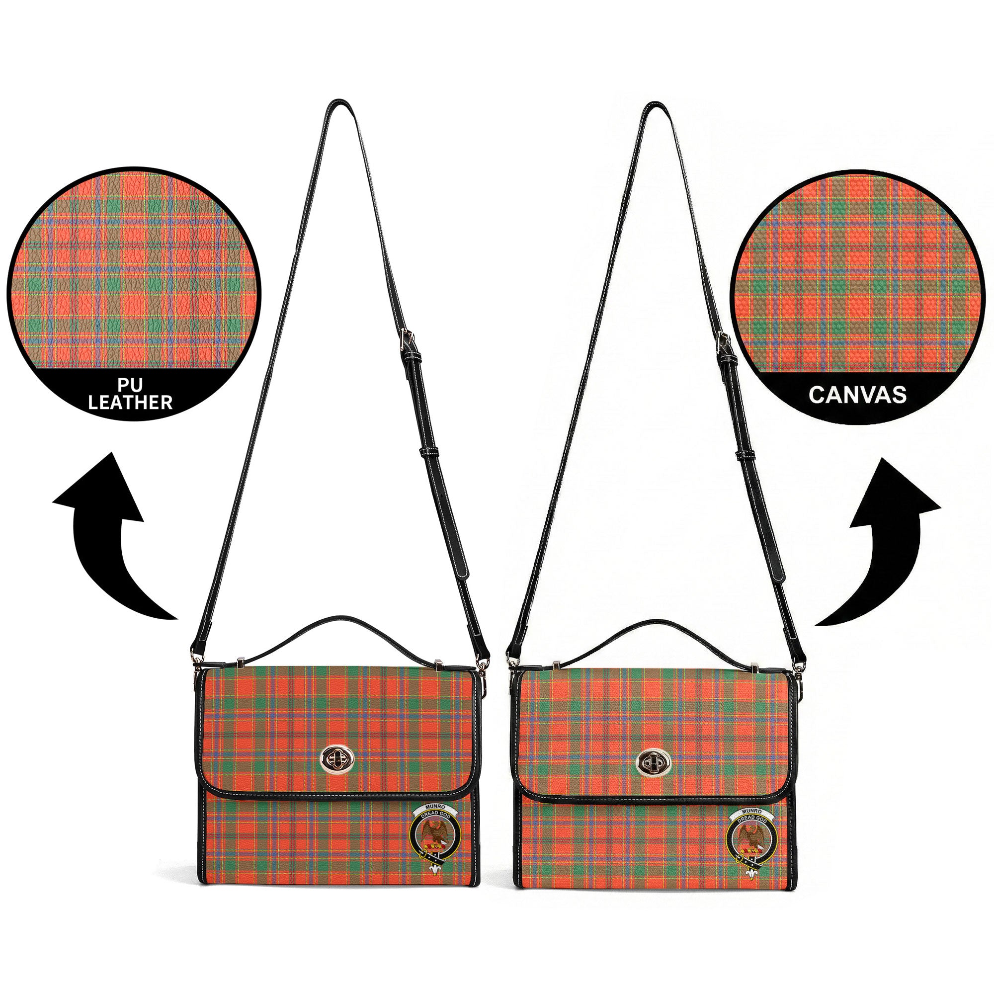 Munro Ancient Tartan Crest Satchel Bag