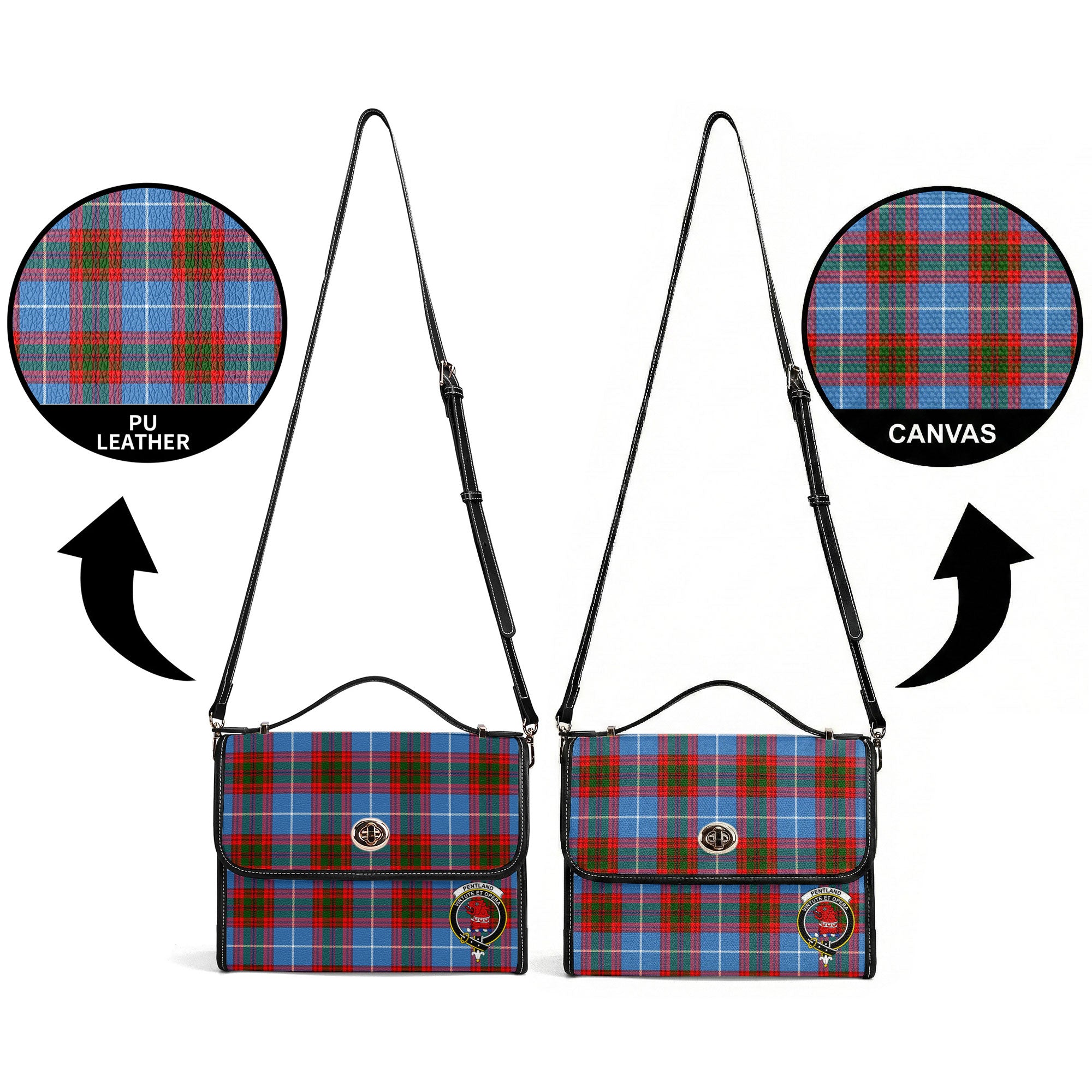 Pentland Tartan Crest Satchel Bag