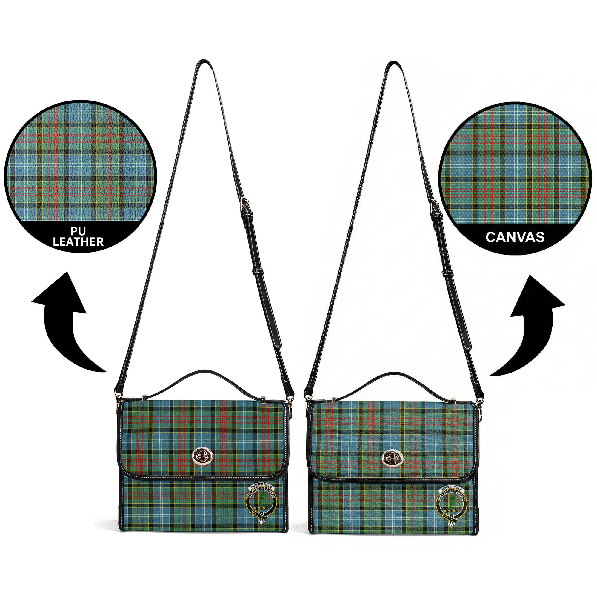 Porterfield Tartan Crest Satchel Bag