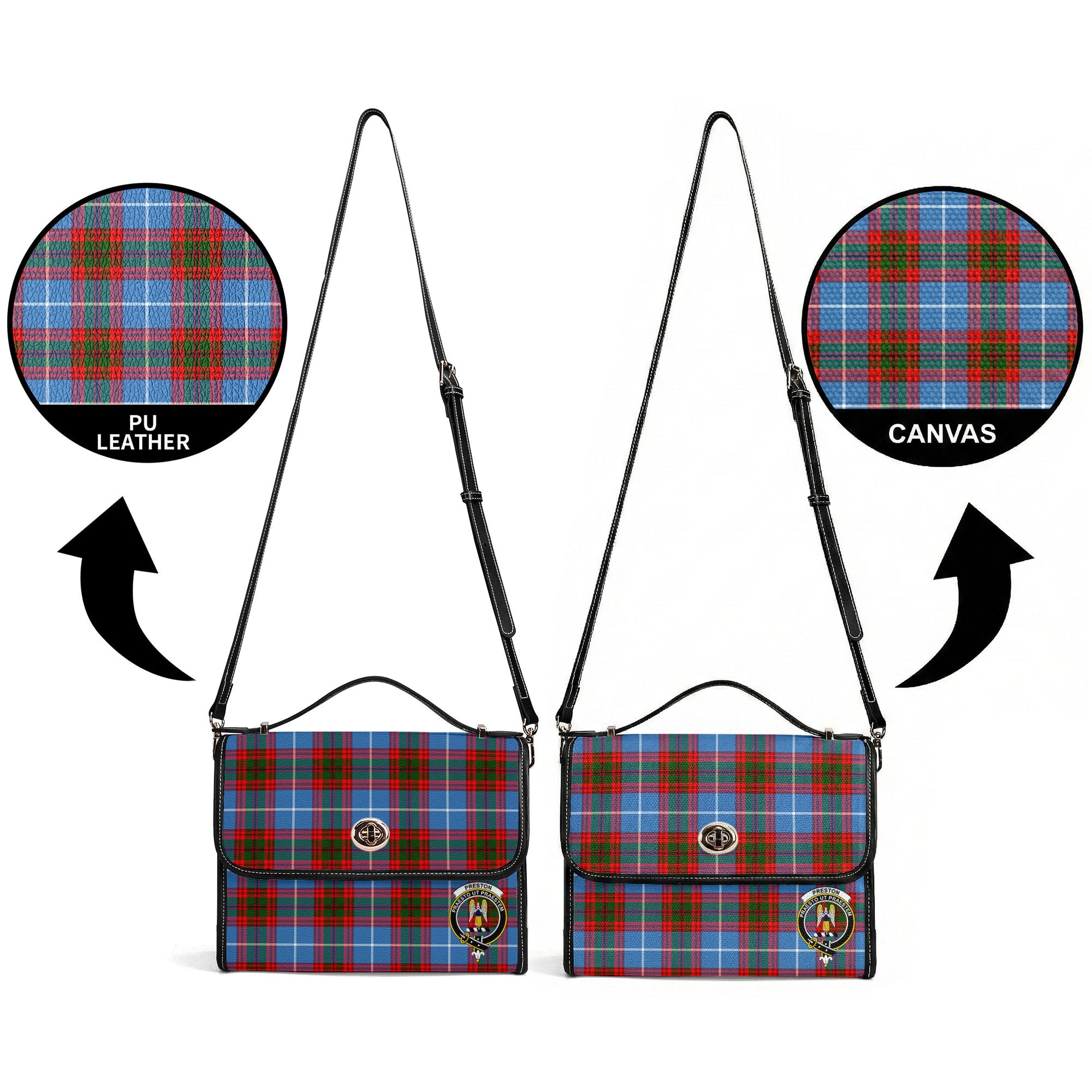 Preston Tartan Crest Satchel Bag