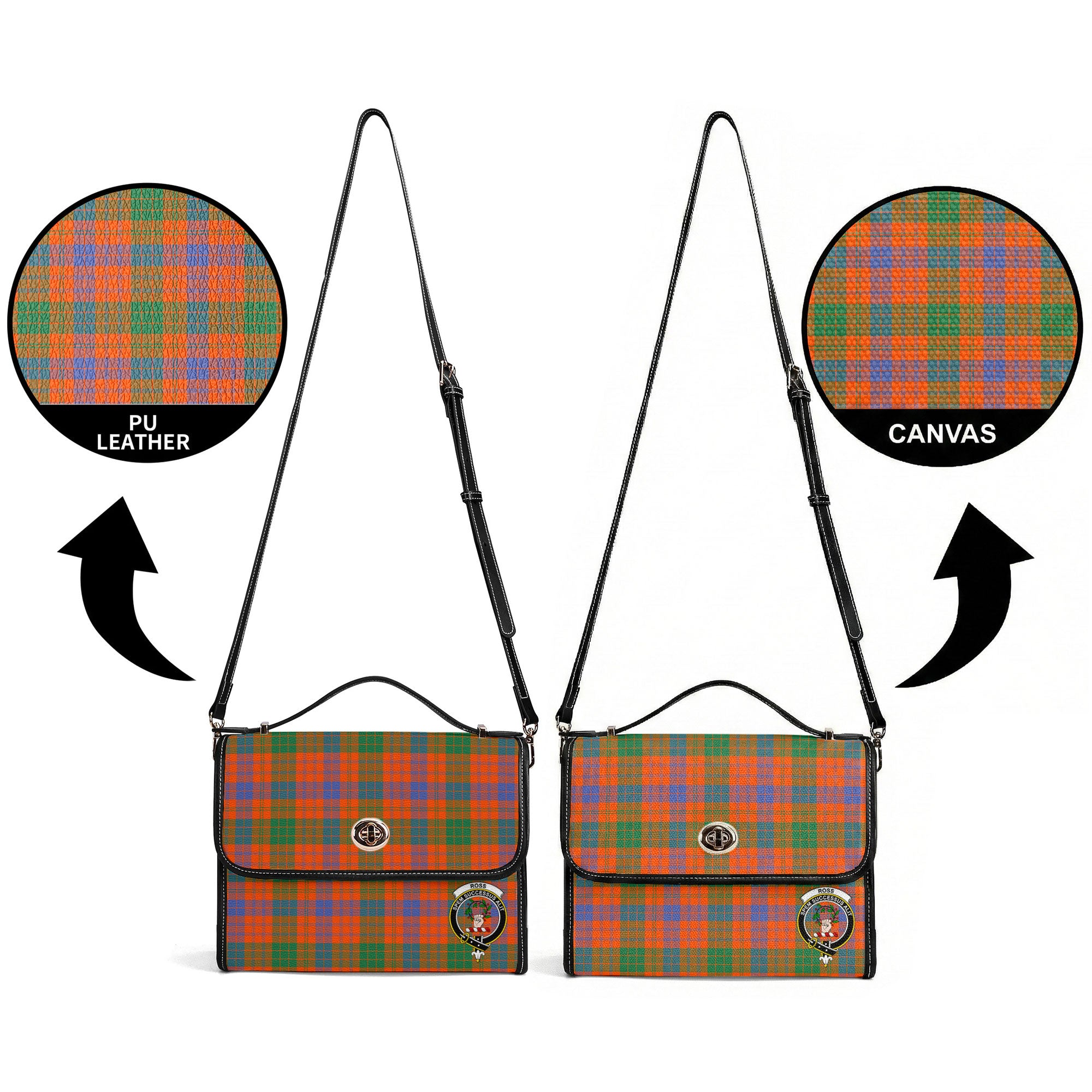 Ross Ancient Tartan Crest Satchel Bag