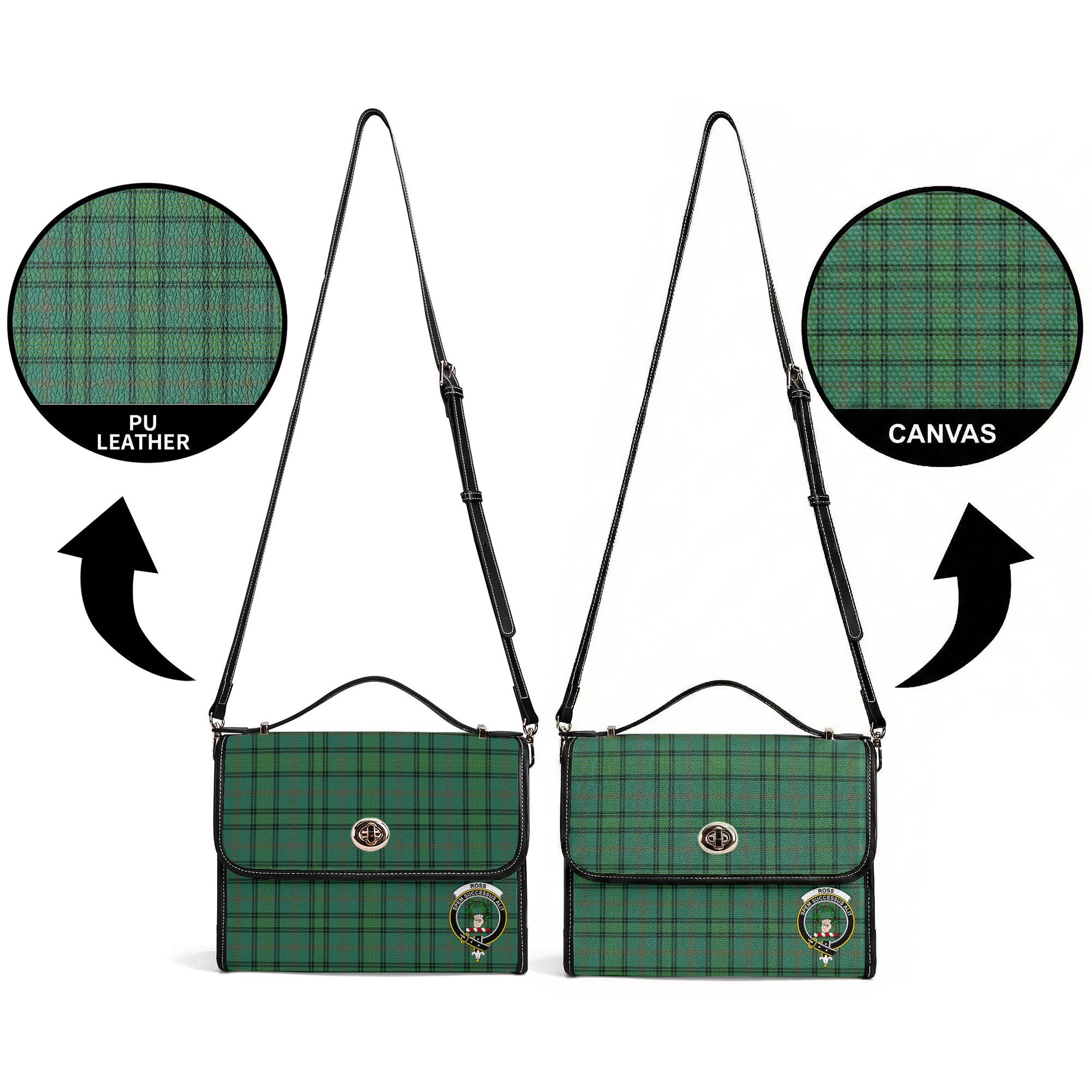 Ross Hunting Ancient Tartan Crest Satchel Bag