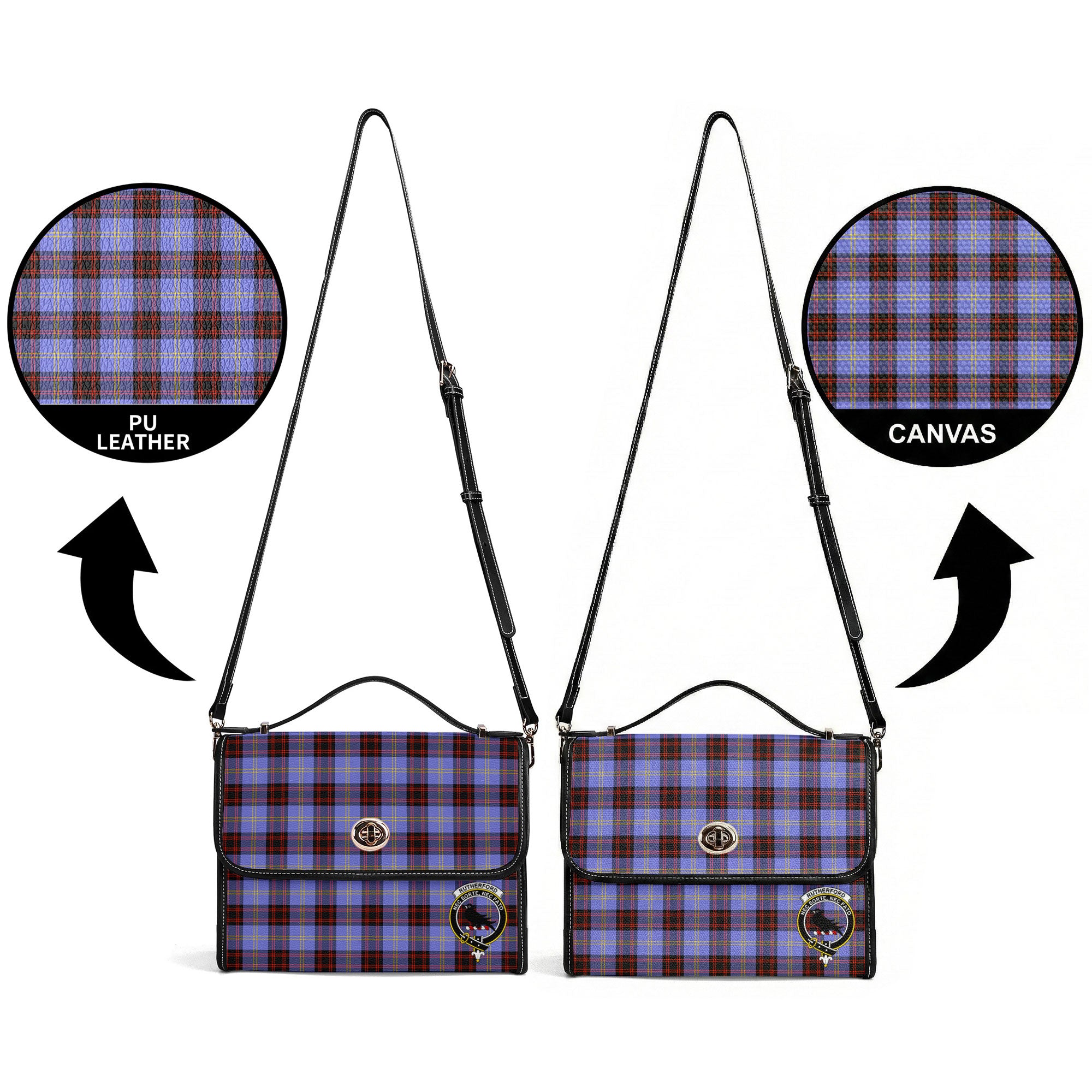 Rutherford Tartan Crest Satchel Bag