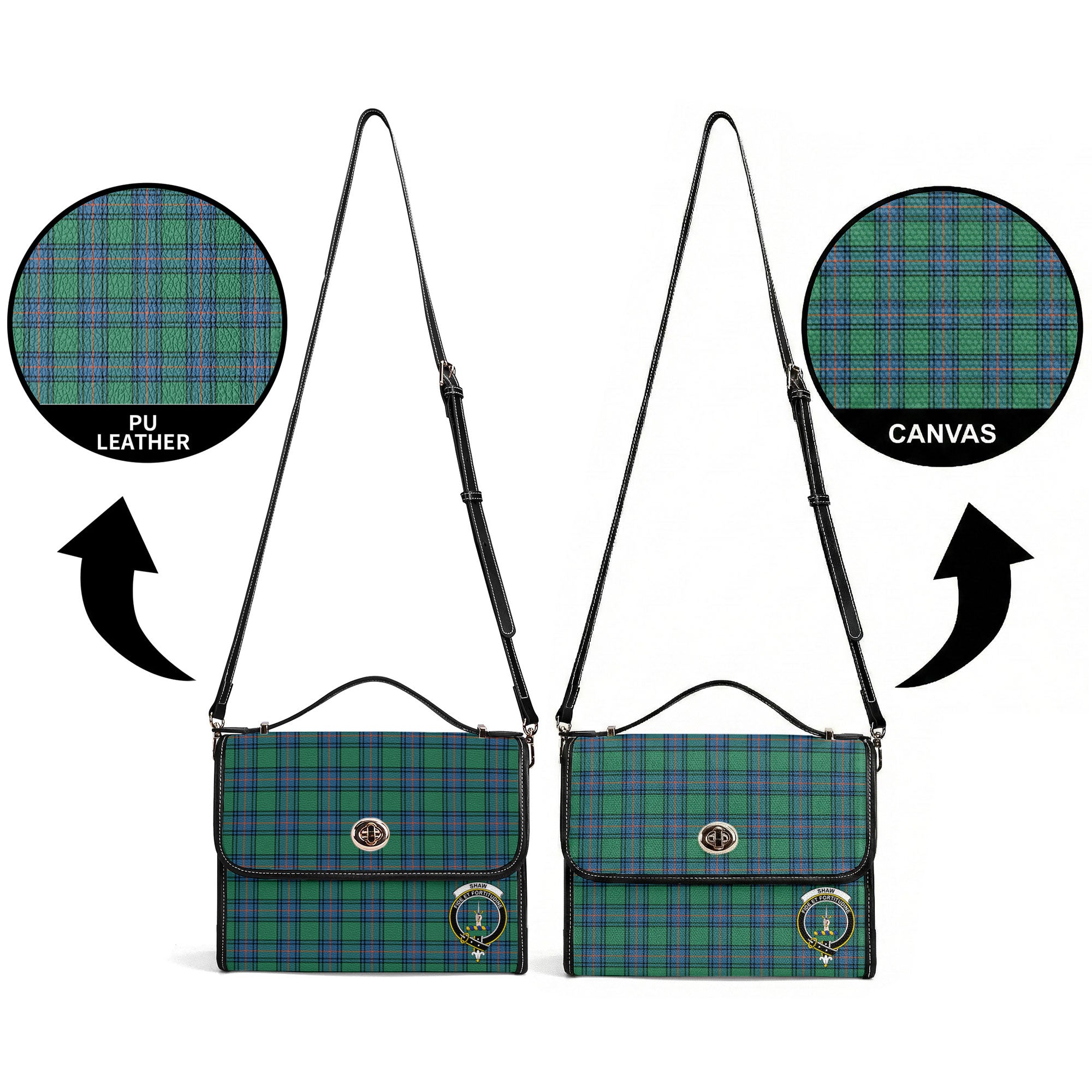 Shaw Ancient Tartan Crest Satchel Bag