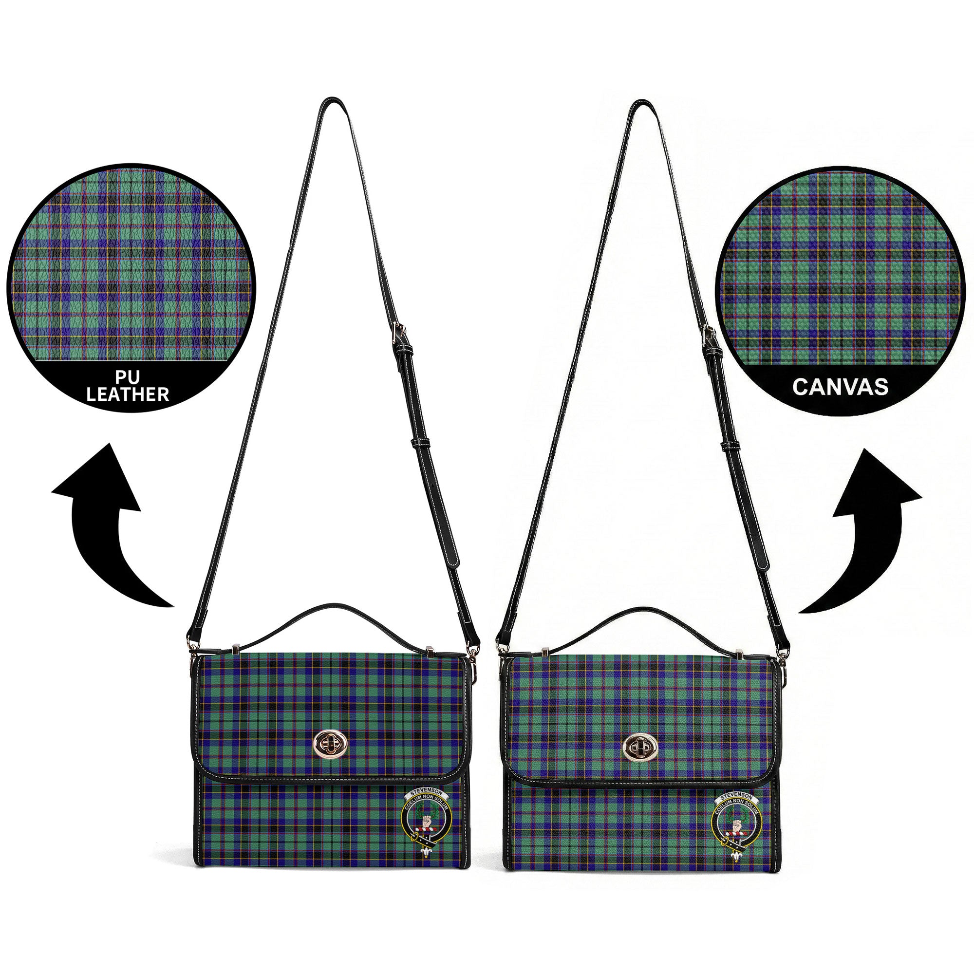 Stevenson Tartan Crest Satchel Bag