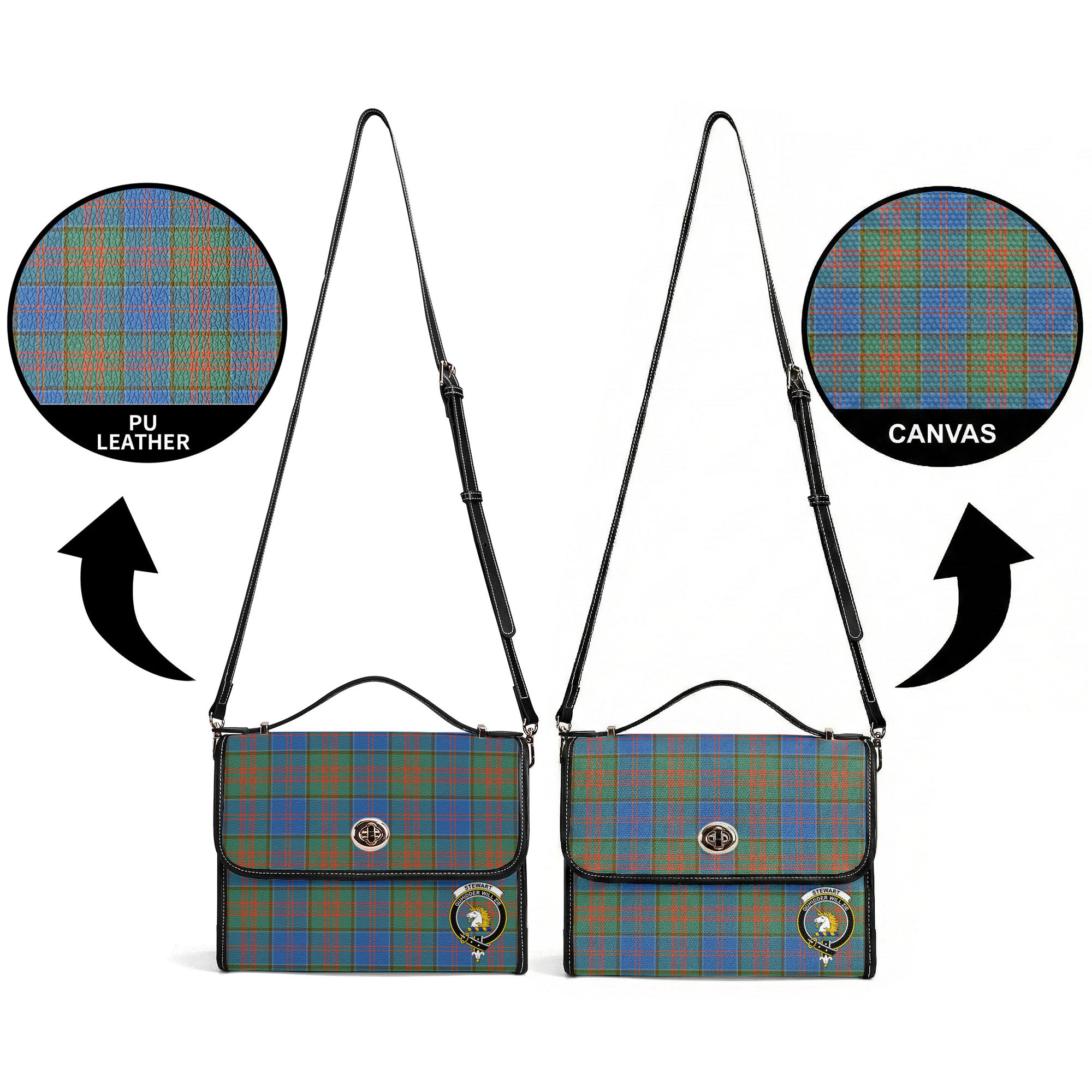 Stewart of Appin Hunting Ancient Tartan Crest Satchel Bag
