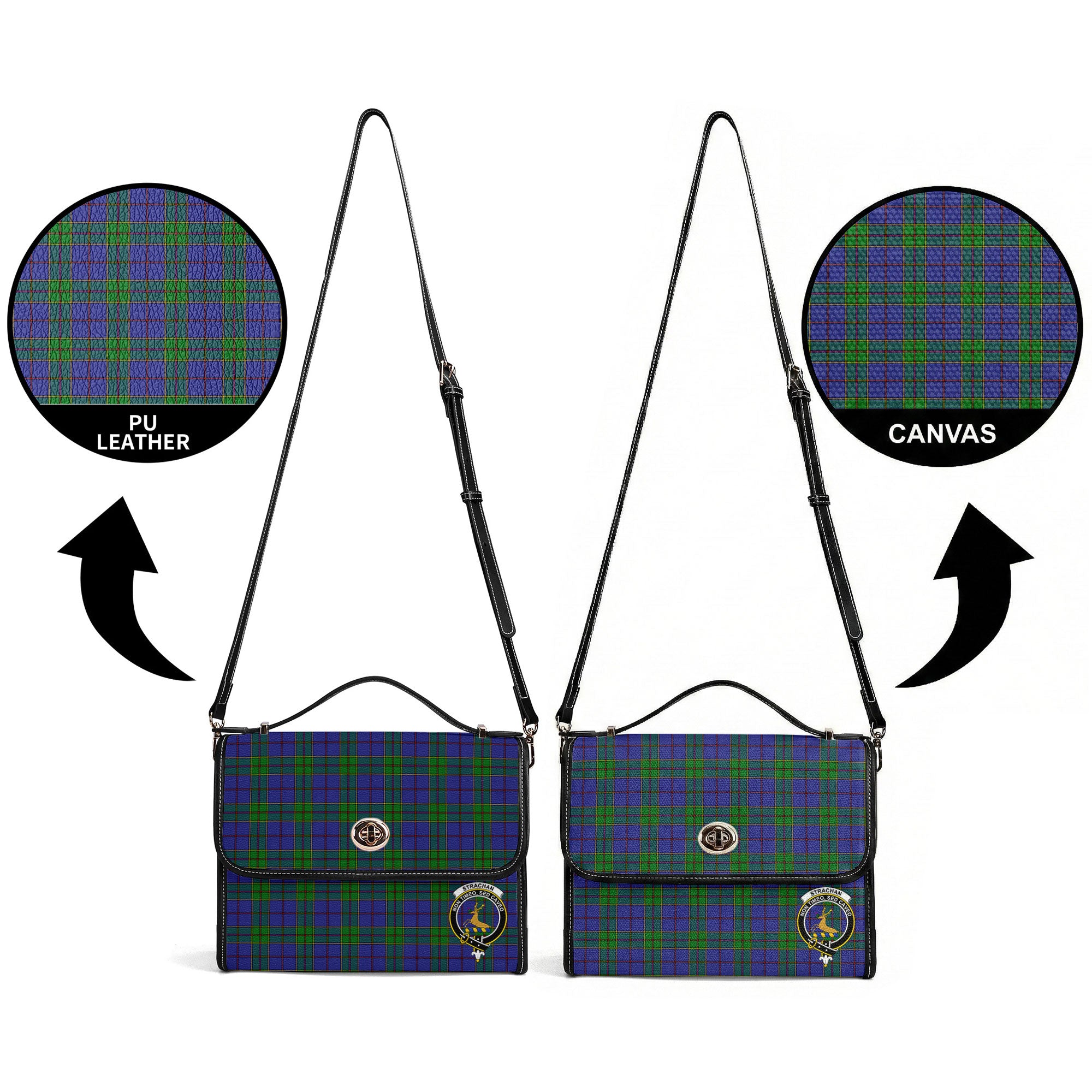 Strachan Tartan Crest Satchel Bag