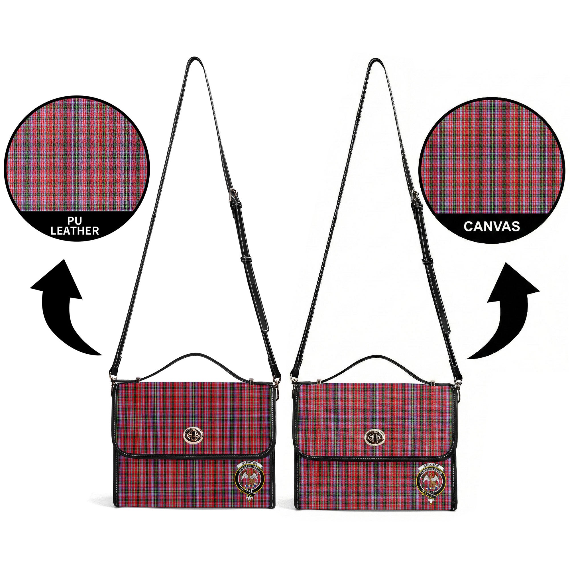 Straiton Tartan Crest Satchel Bag