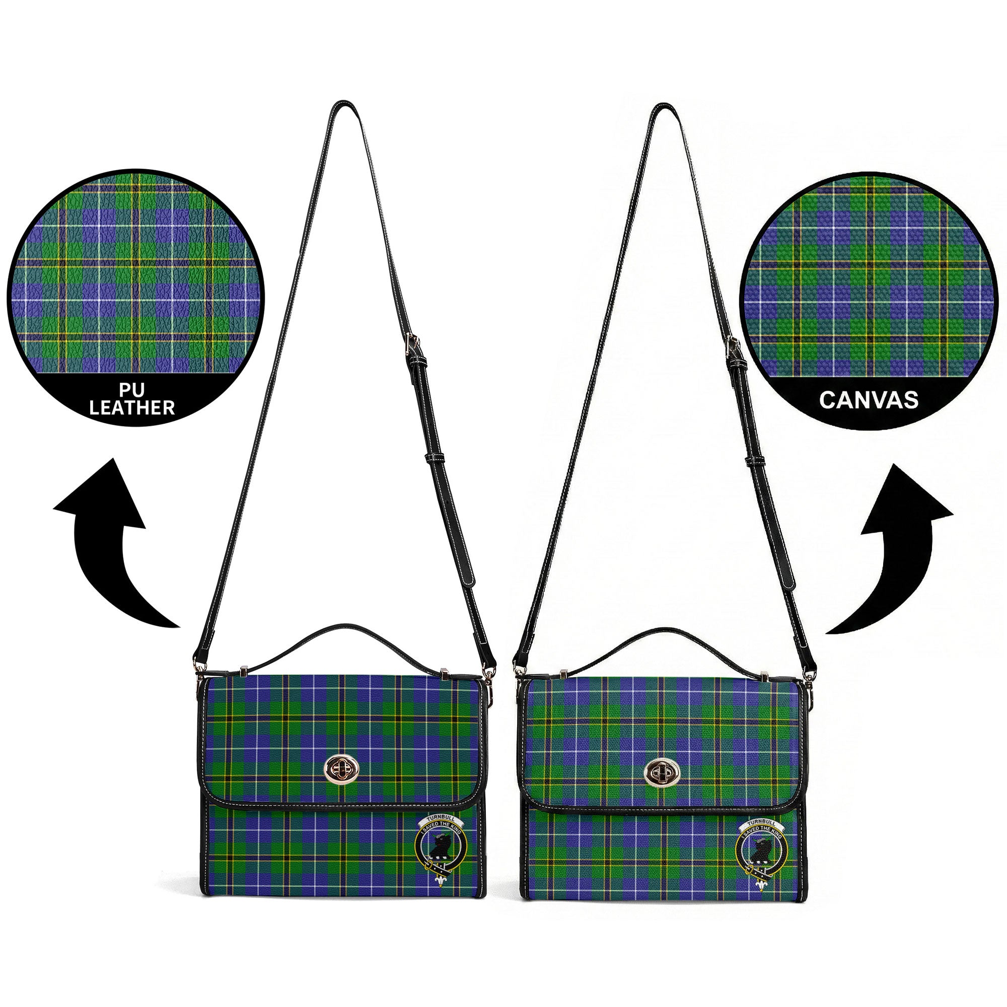 Turnbull Hunting Tartan Crest Satchel Bag