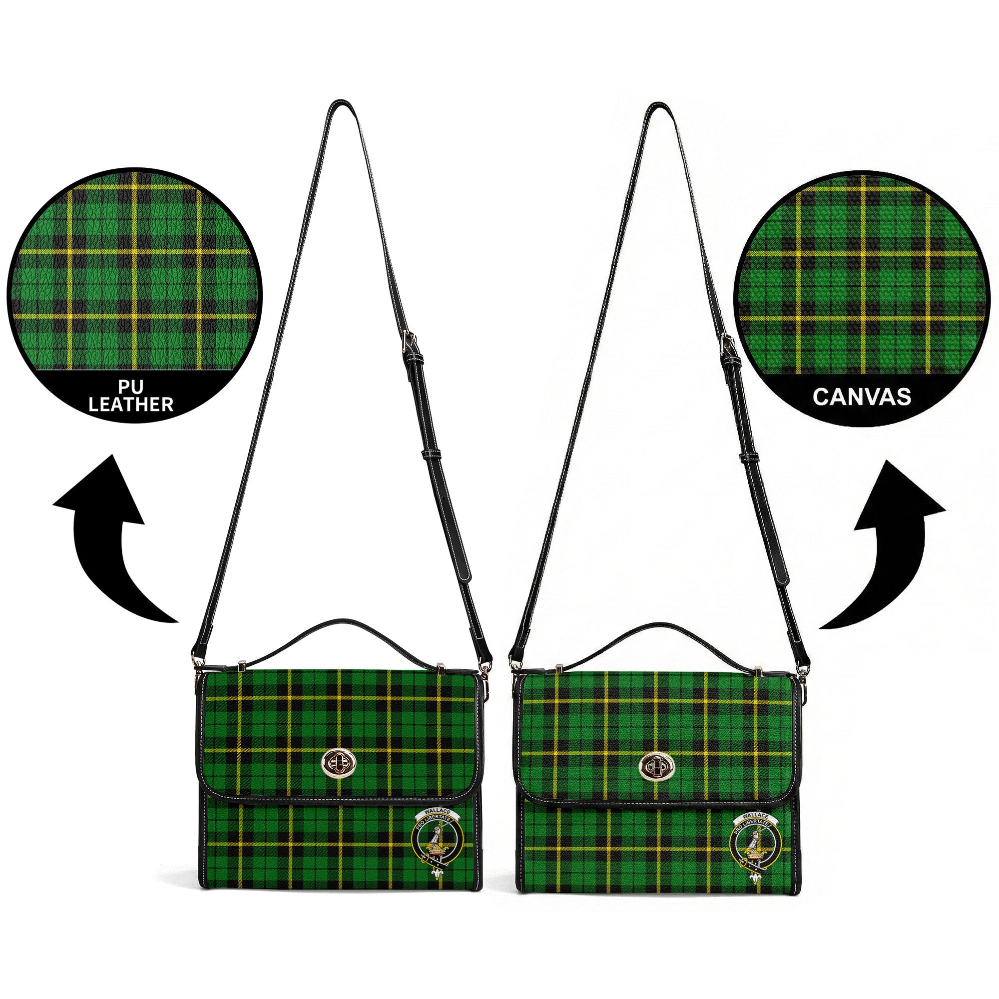 Wallace Hunting Modern Tartan Crest Satchel Bag