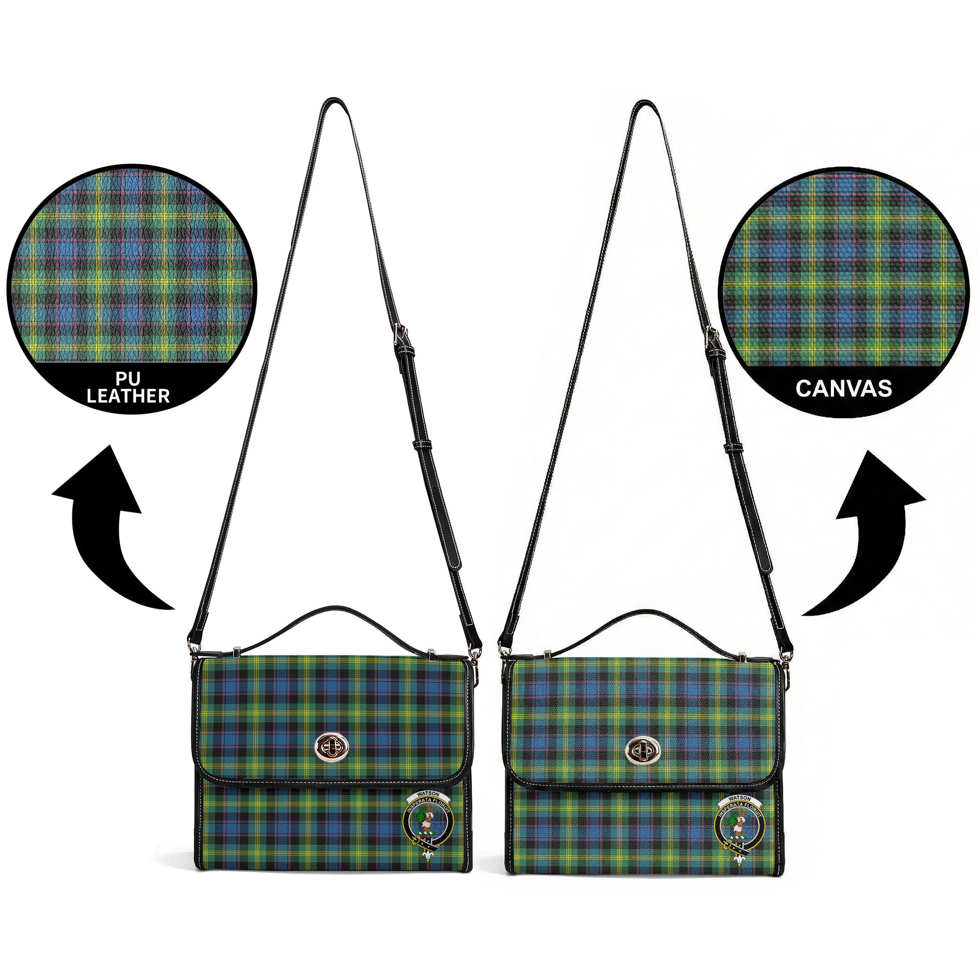 Watson Ancient Tartan Crest Satchel Bag