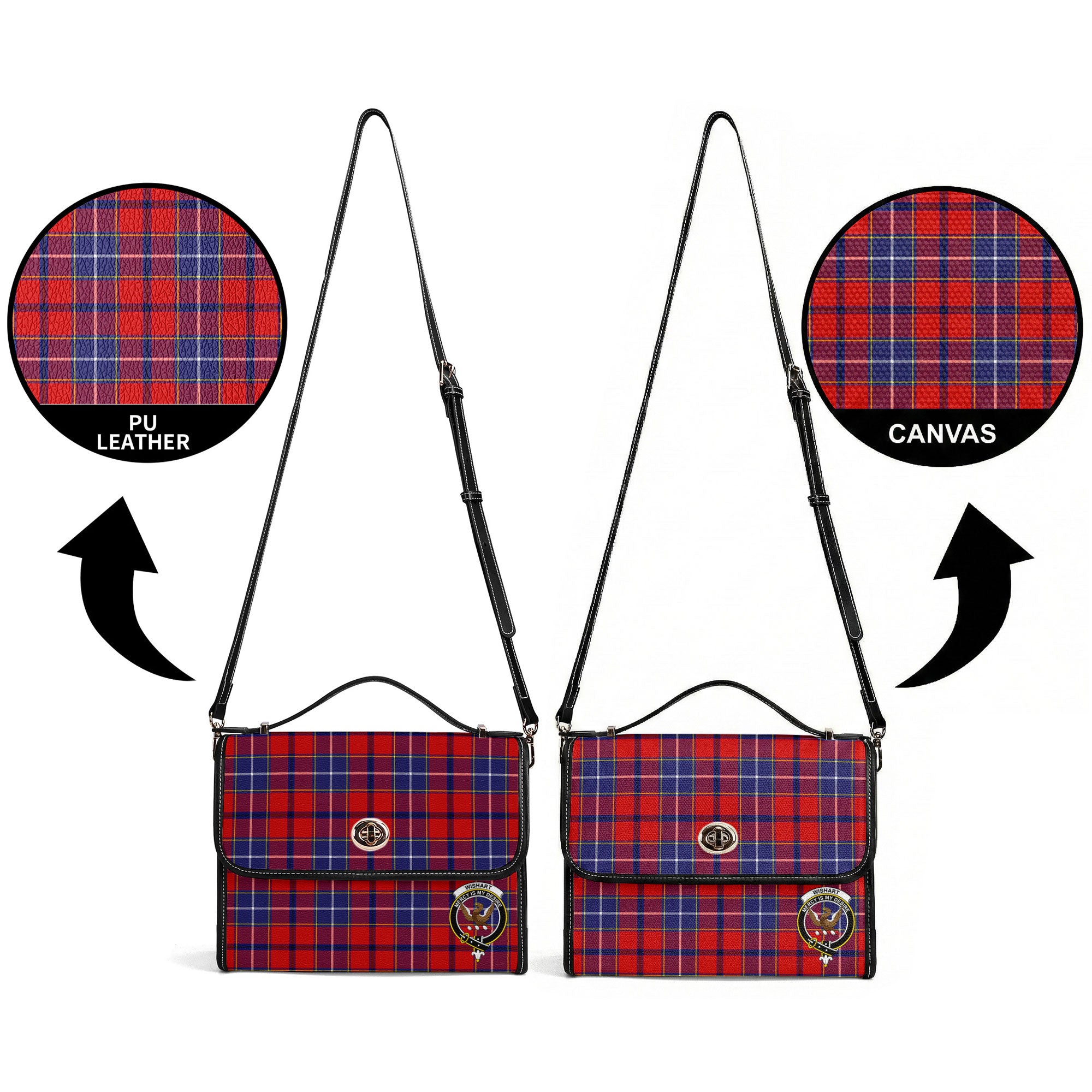 Wishart Dress Tartan Crest Satchel Bag