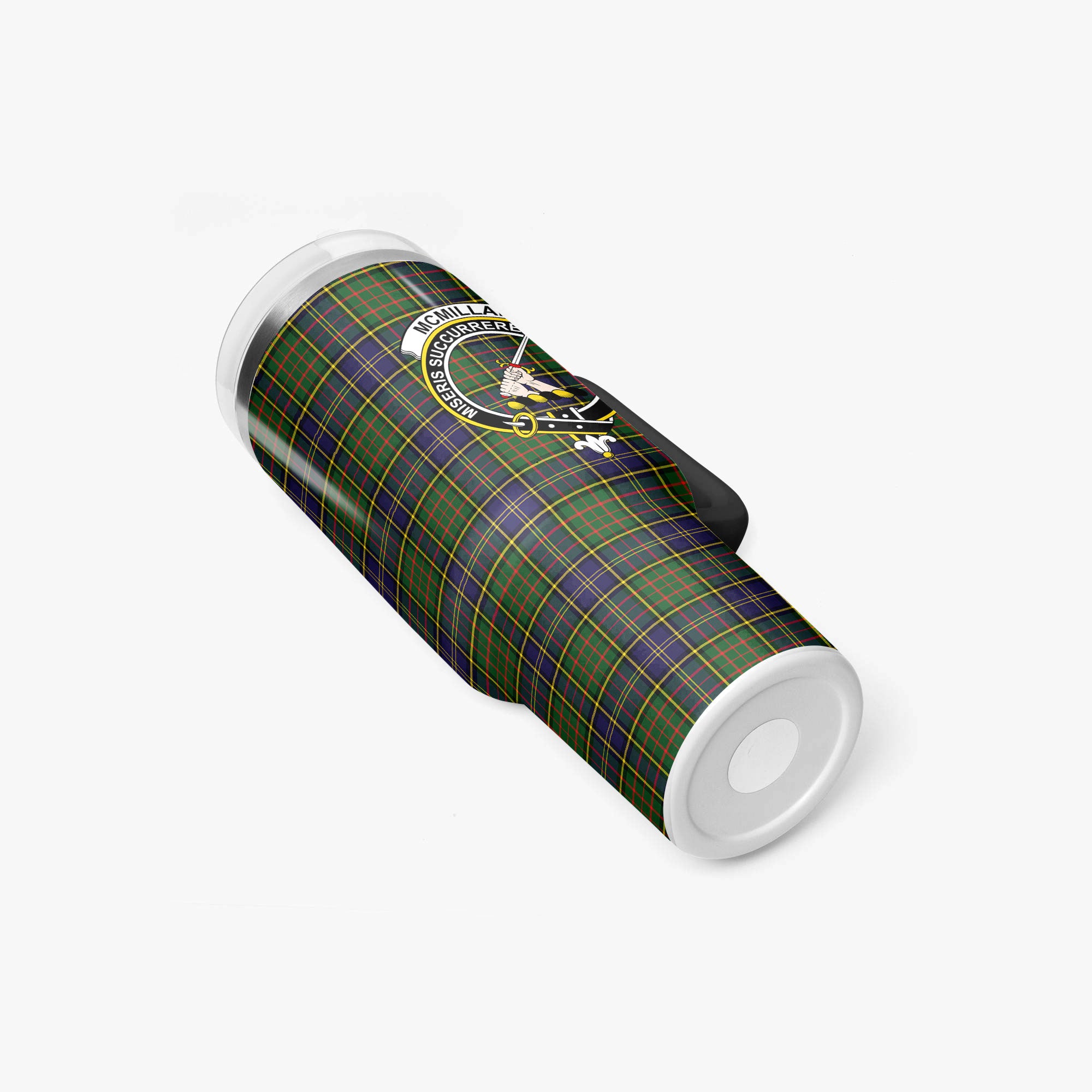 McMillan Hunting Modern Tartan Crest 40 oz Insulated Tumbler with Handle