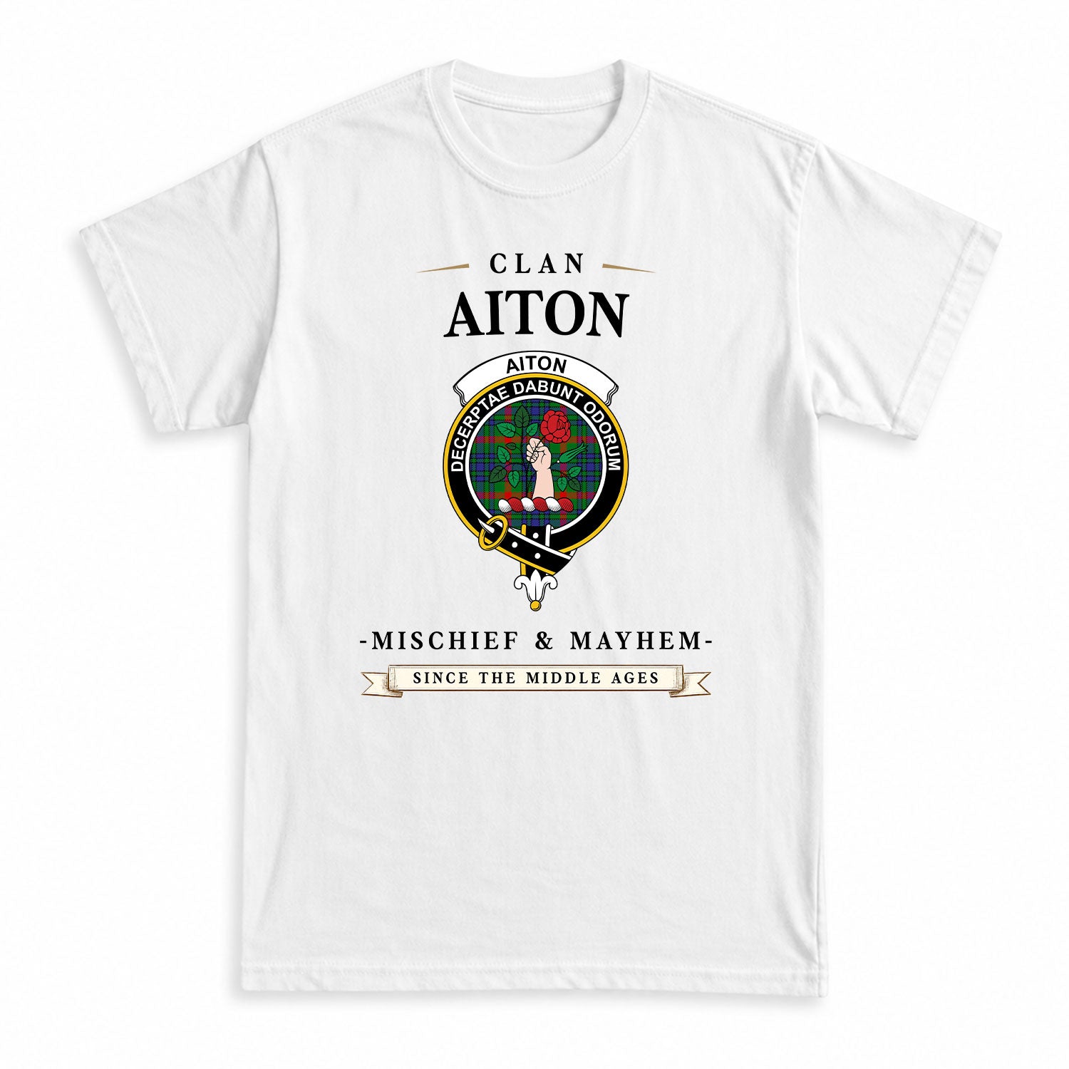 Aiton Tartan Crest Mischief and Mayhem T-shirt