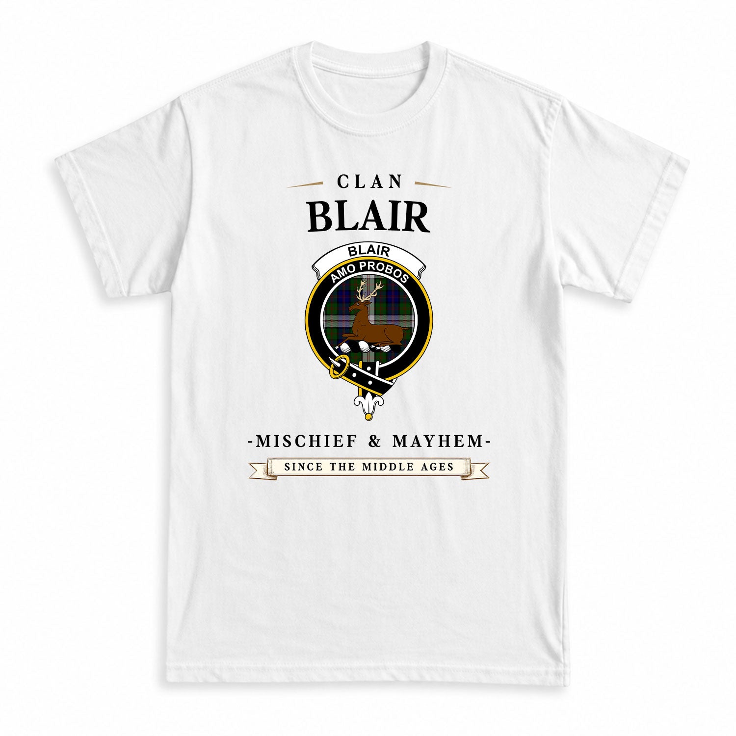 Blair Dress Tartan Crest Mischief and Mayhem T-shirt