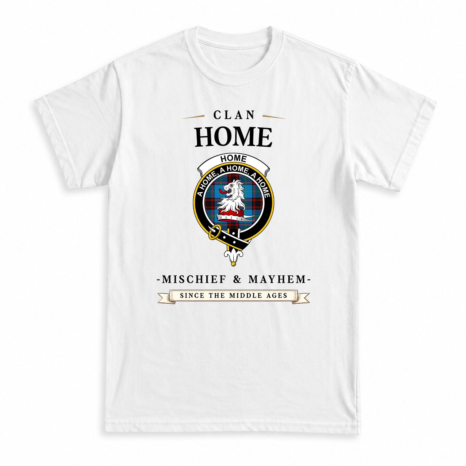 Home Ancient Tartan Crest Mischief and Mayhem T-shirt