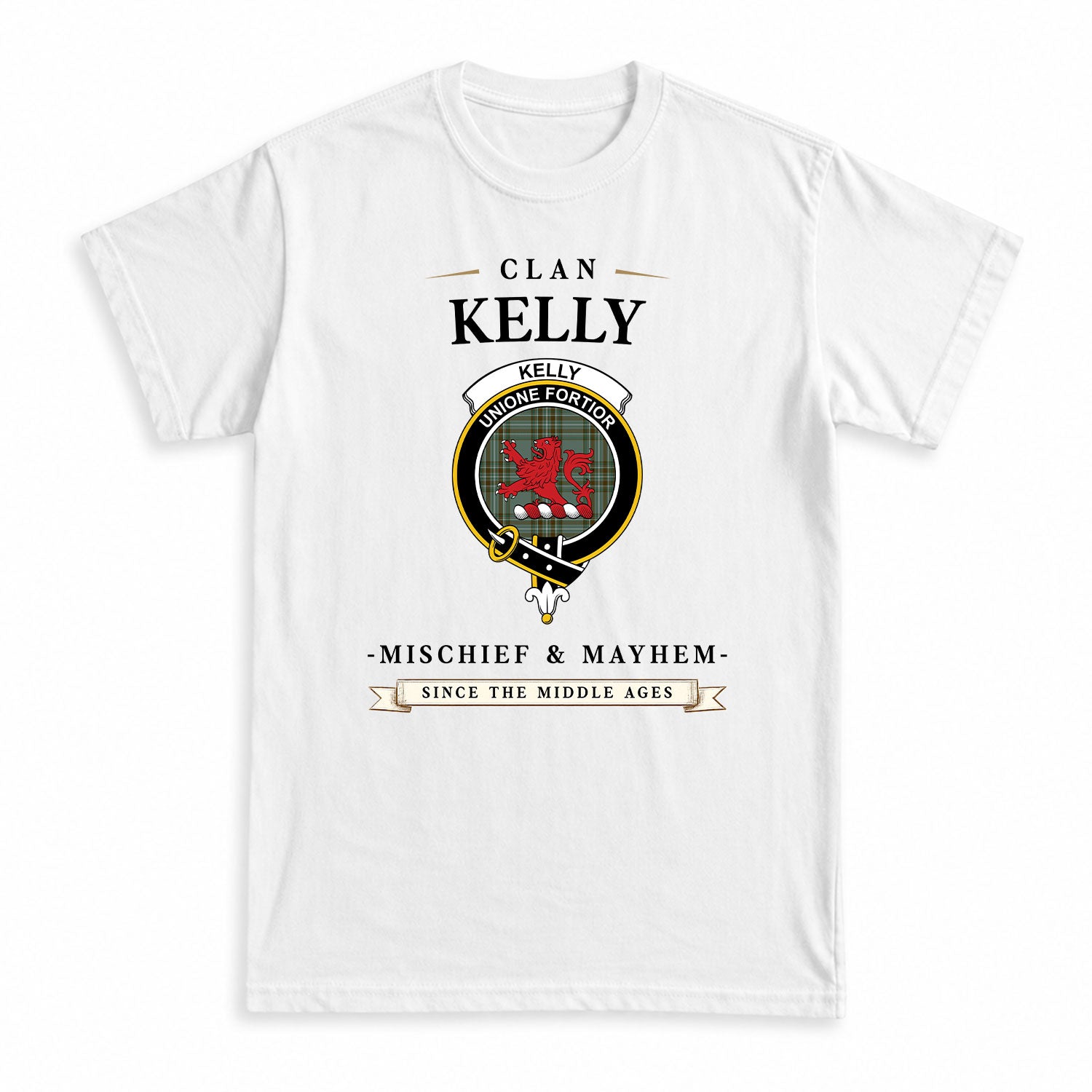 Kelly Dress Tartan Crest Mischief and Mayhem T-shirt