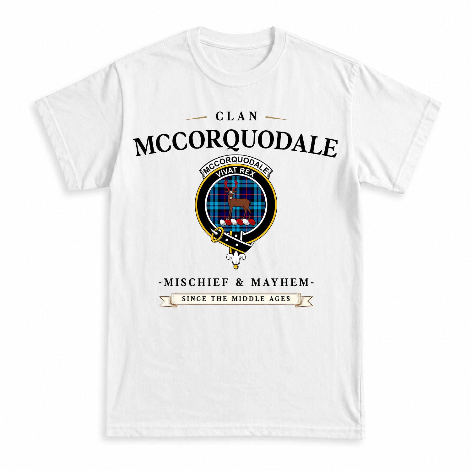 McCorquodale Tartan Crest Mischief and Mayhem T-shirt