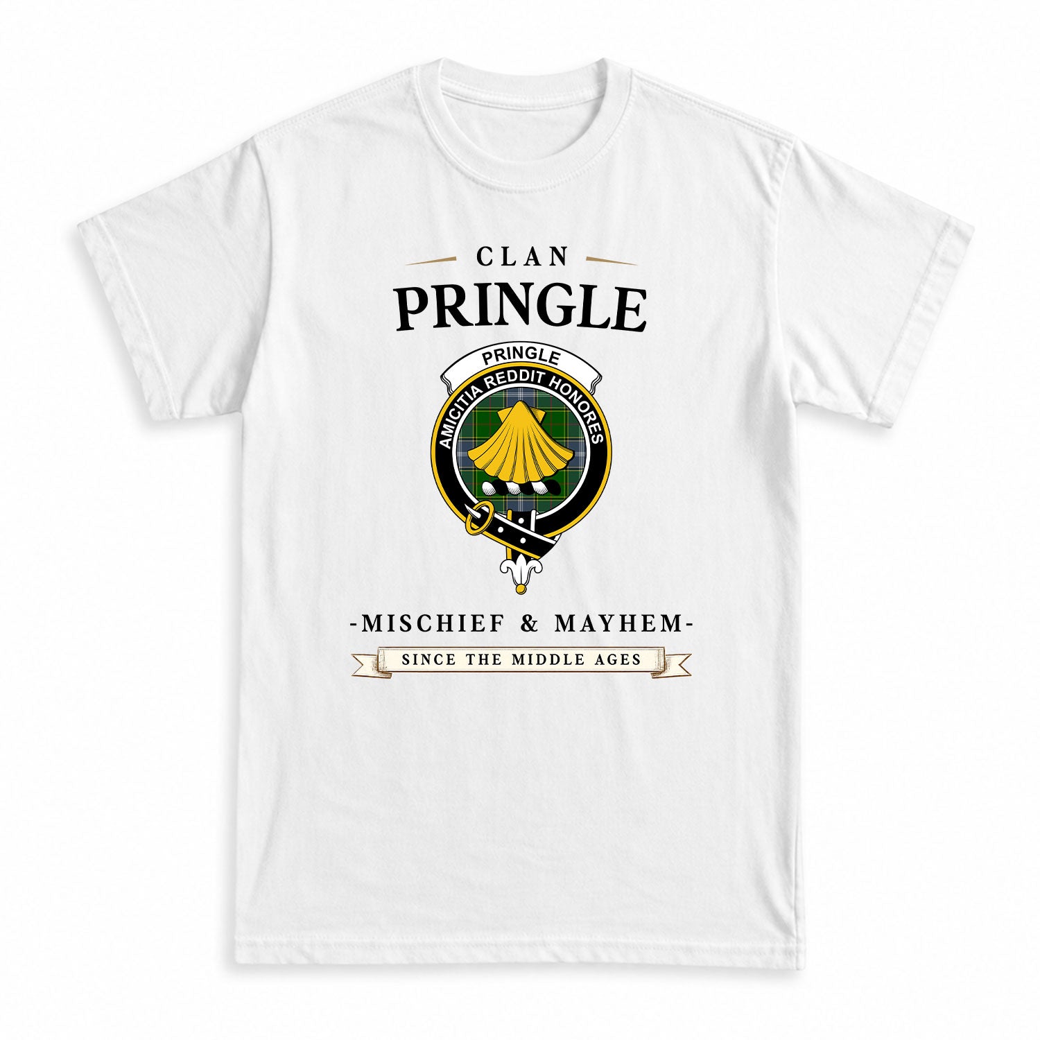Pringle Tartan Crest Mischief and Mayhem T-shirt